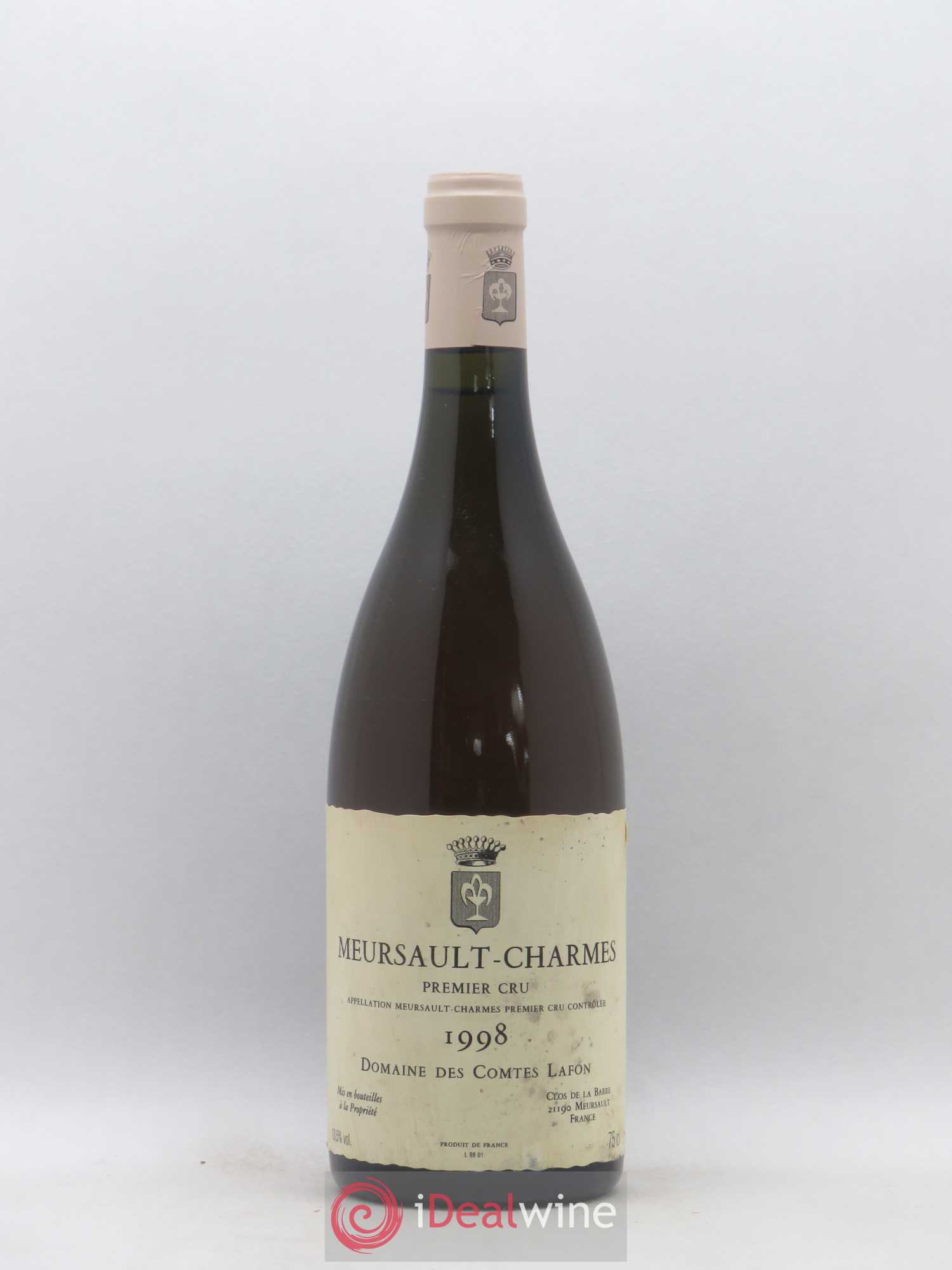 Meursault 1er Cru Charmes Comtes Lafon (Domaine des) 1998 - Lot de 1 bouteille - 0