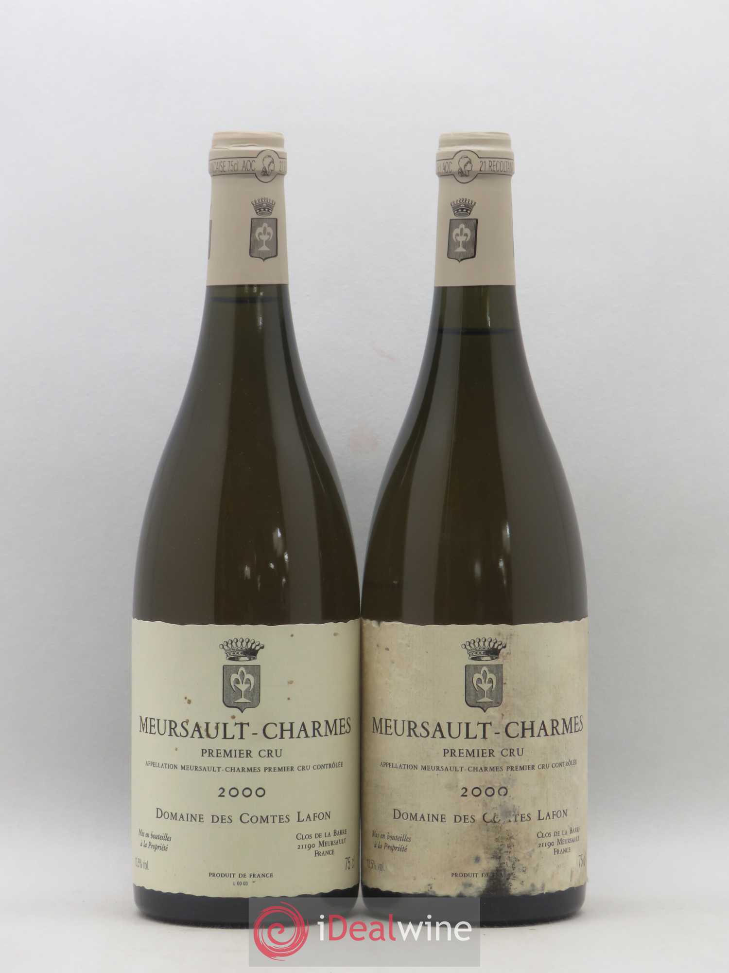 Meursault 1er Cru Charmes Comtes Lafon (Domaine des) 2000 - Lot de 2 bouteilles - 0
