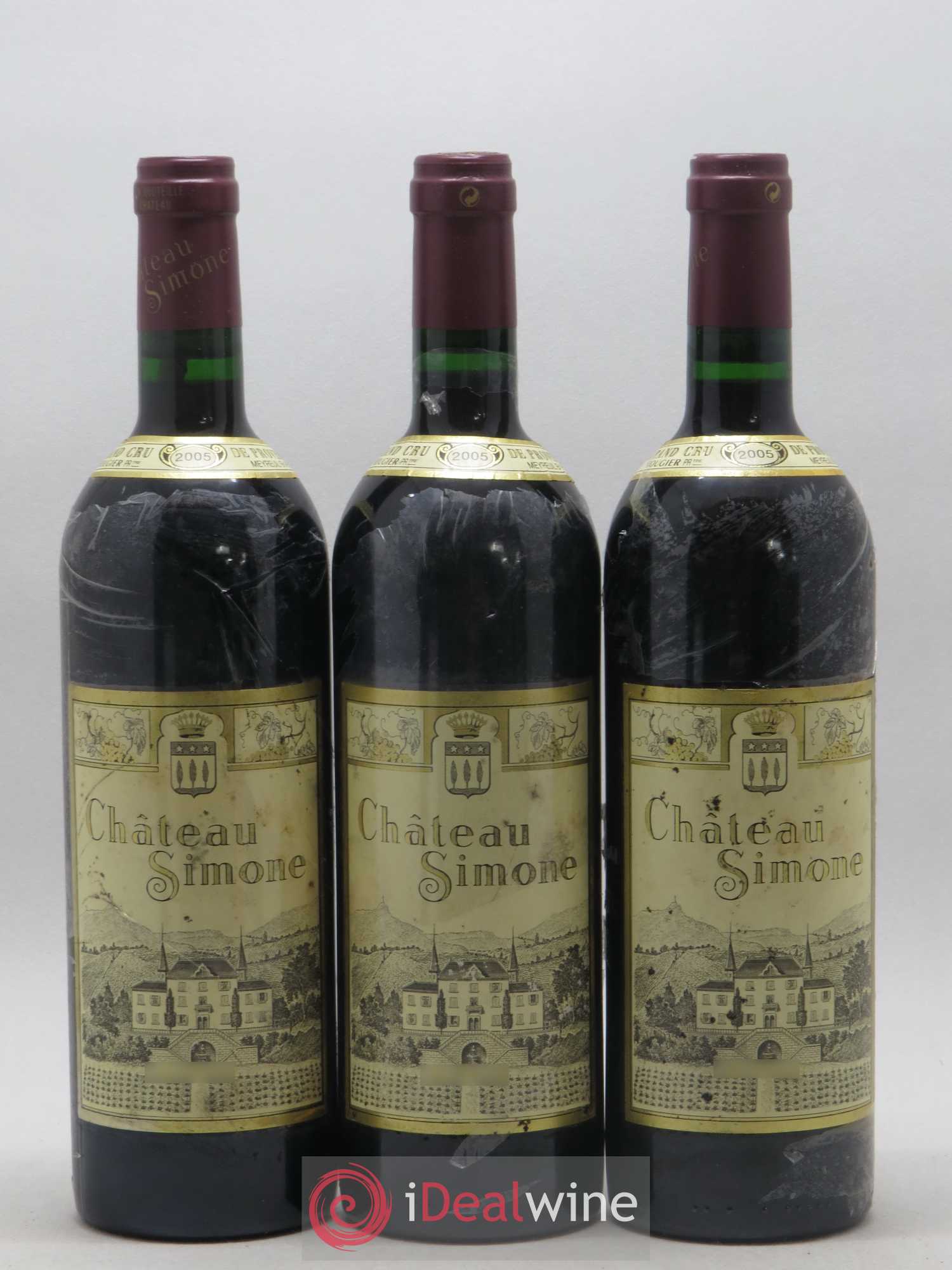 Palette Château Simone Famille Rougier 2005 - Posten von 3 Flaschen - 0