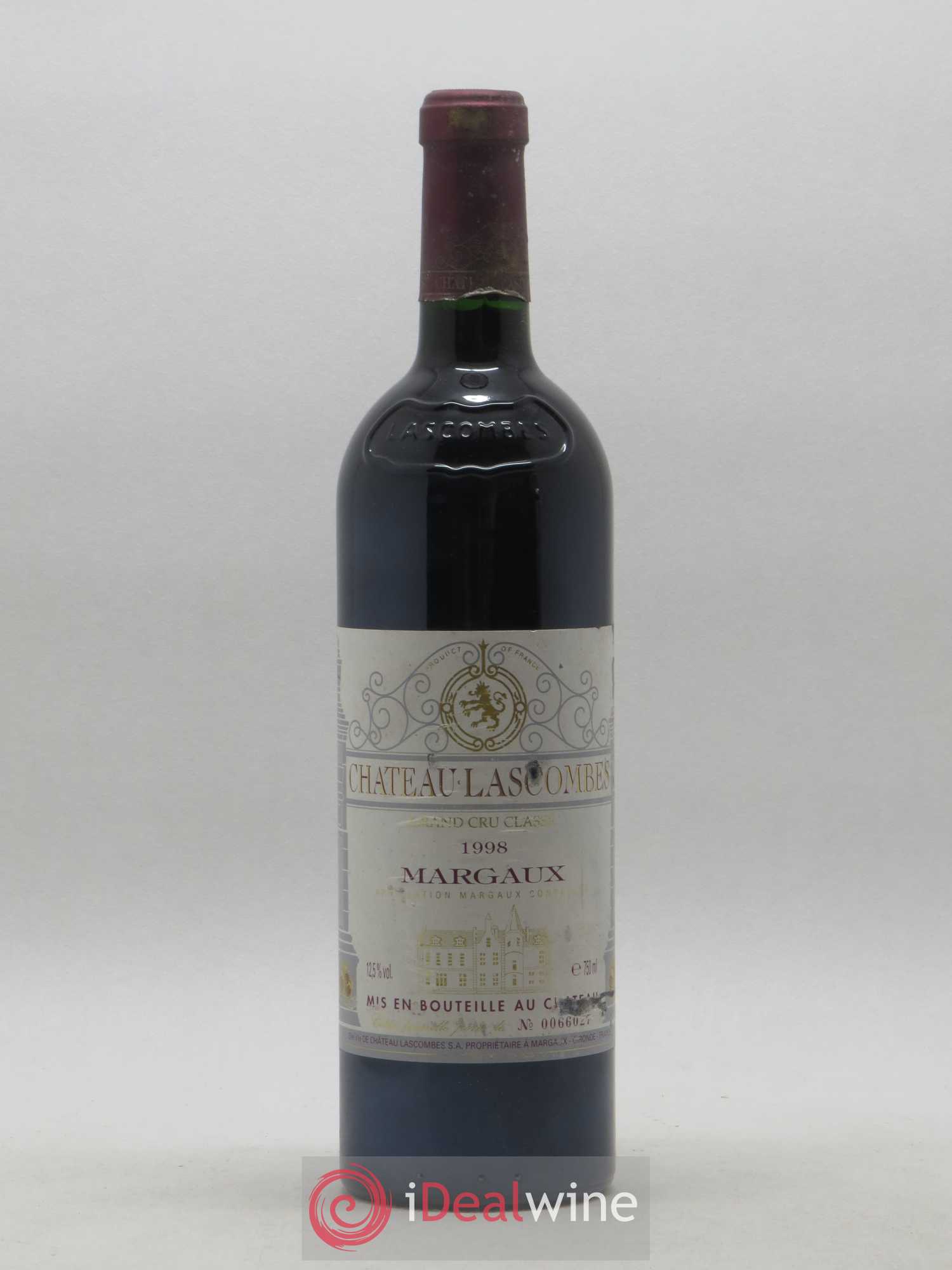 Château Lascombes 2ème Grand Cru Classé 1998 - Lot de 1 bouteille - 0