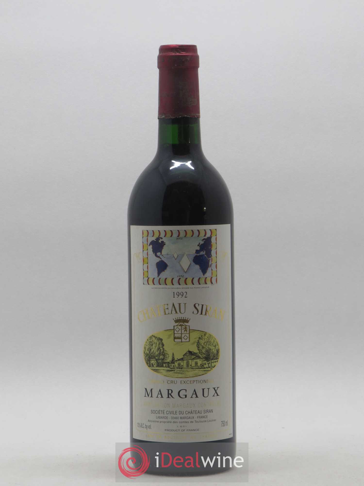 Château Siran 1992 - Lot de 1 bouteille - 0
