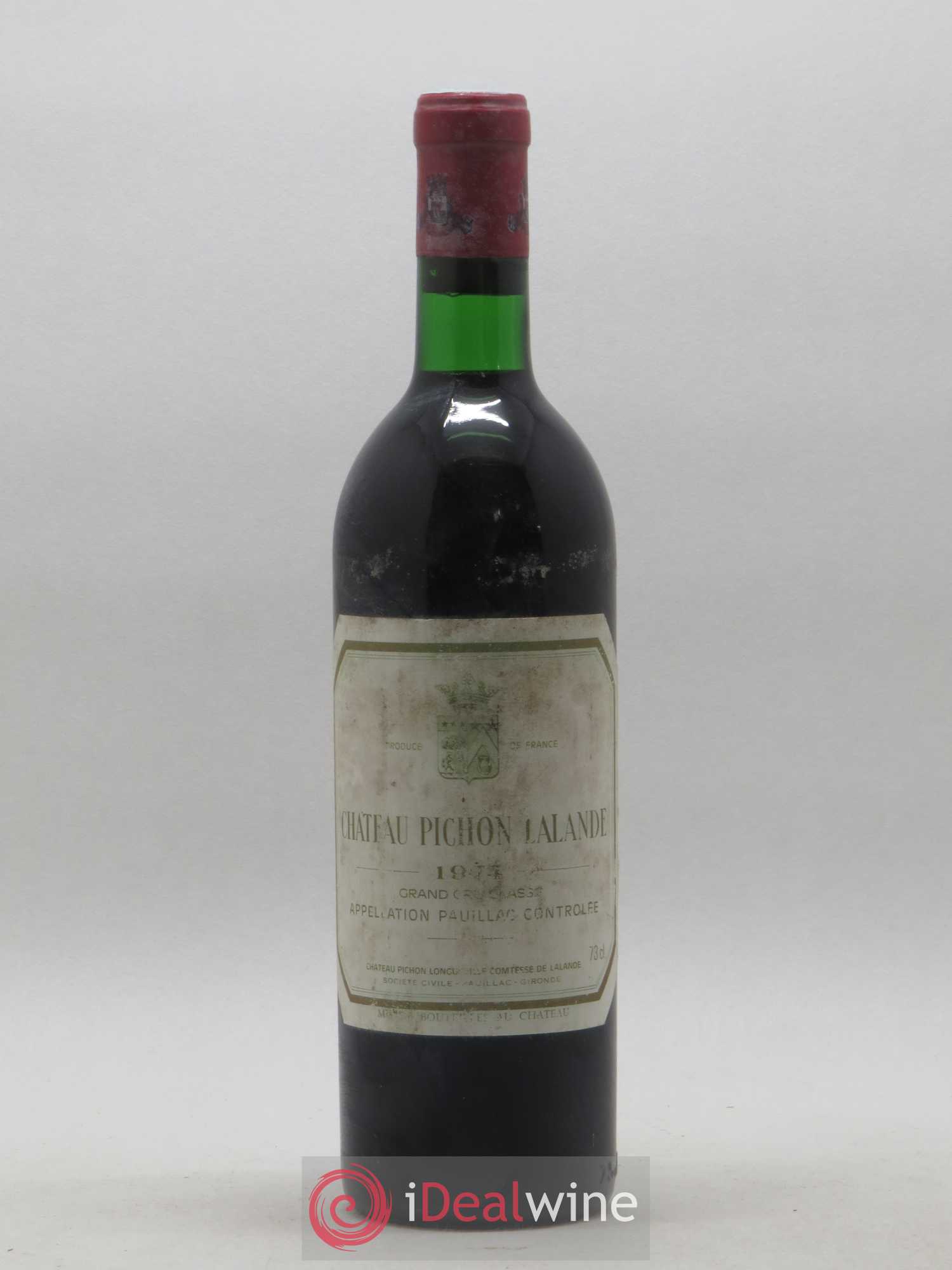 Château Pichon Longueville Comtesse de Lalande 2ème Grand Cru Classé 1974 - Lot de 1 bouteille - 0