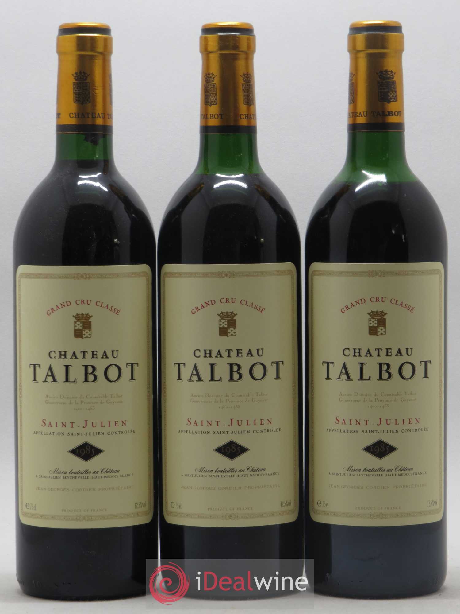 Château Talbot 4ème Grand Cru Classé 1985 - Lot de 12 bouteilles - 1