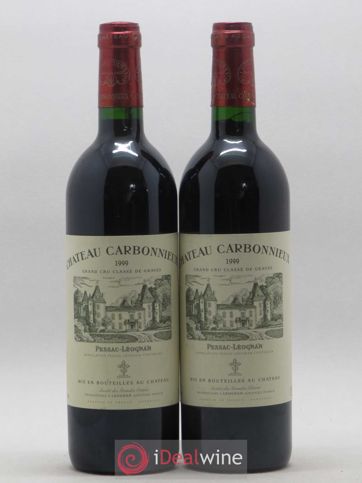 Château Carbonnieux Cru Classé de Graves 1999 - Lot de 2 bouteilles - 0