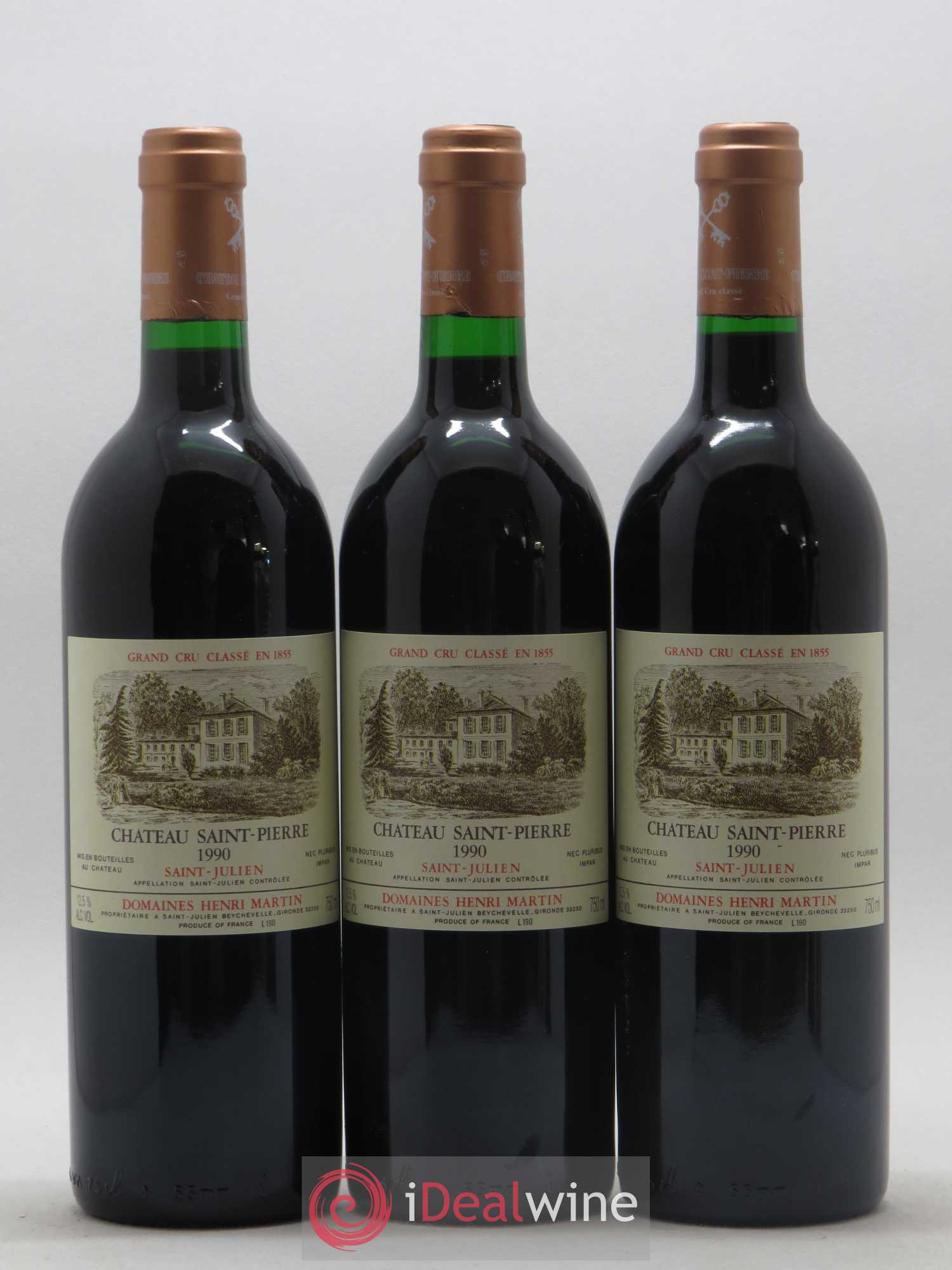 Château Saint-Pierre 4ème Grand Cru Classé 1990 - Lot de 12 bouteilles - 1