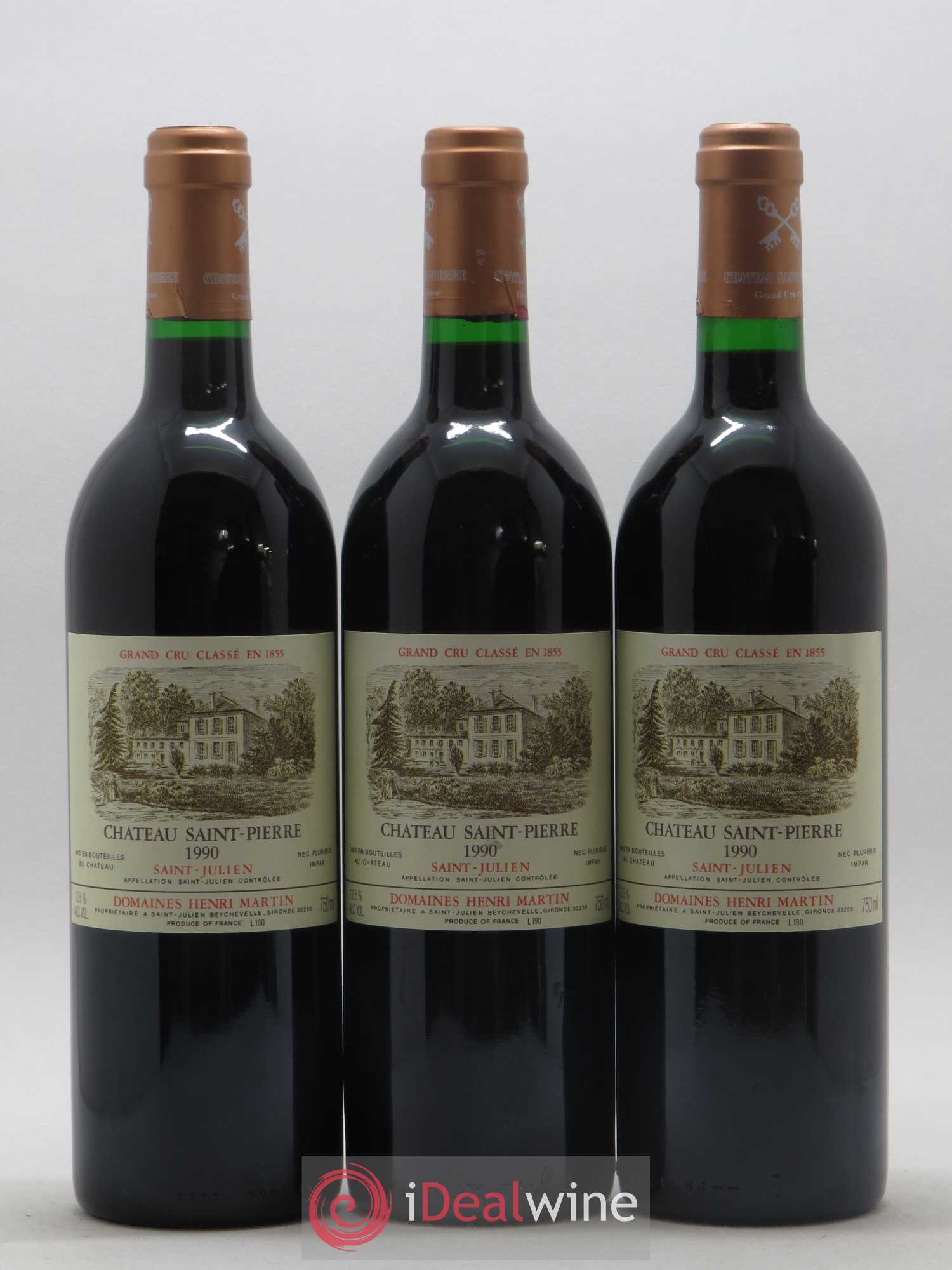 Château Saint-Pierre 4ème Grand Cru Classé 1990 - Lot de 12 bouteilles - 2