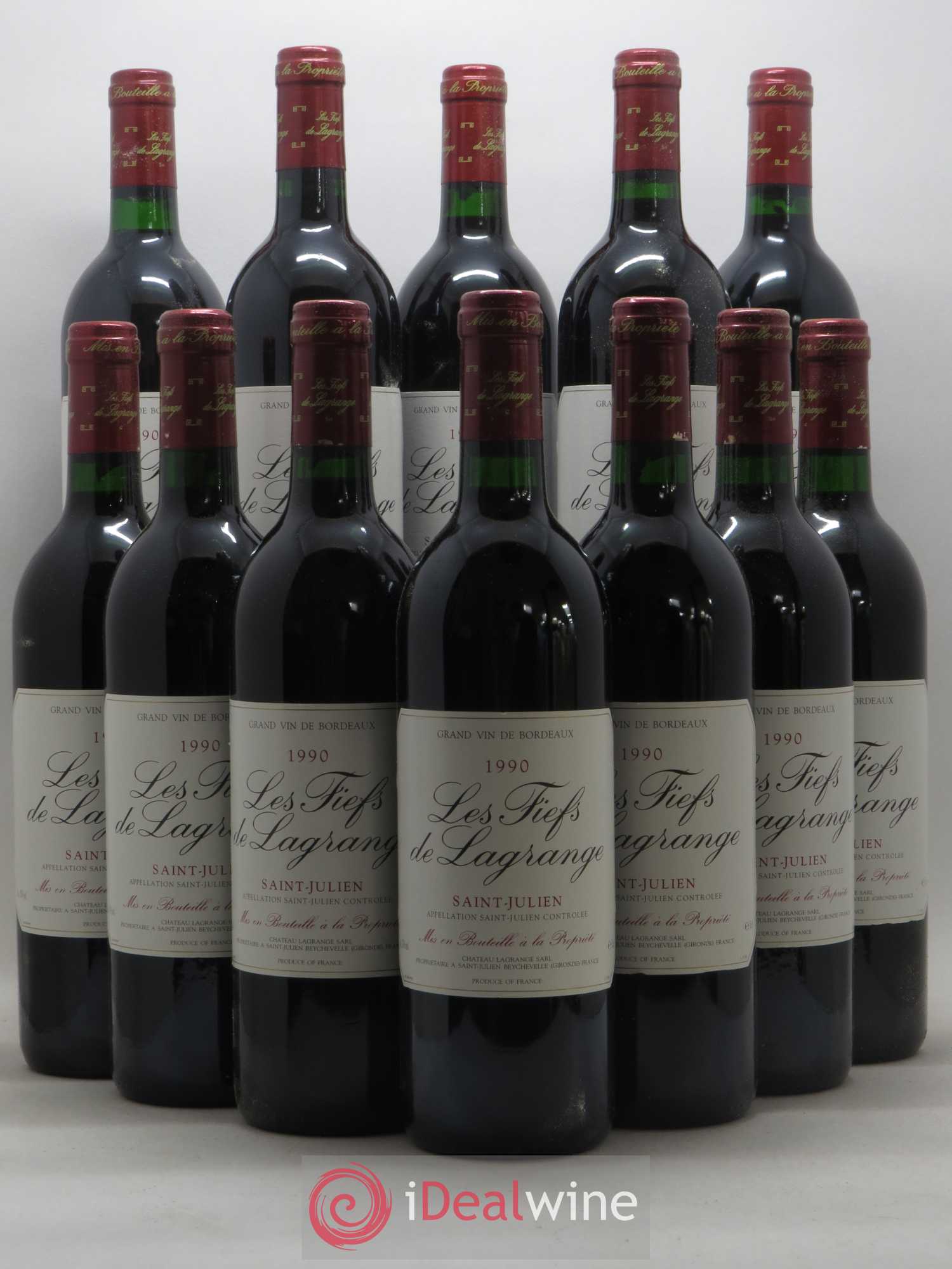 Les Fiefs de Lagrange Second Vin 1990 - Lot de 12 bouteilles - 0