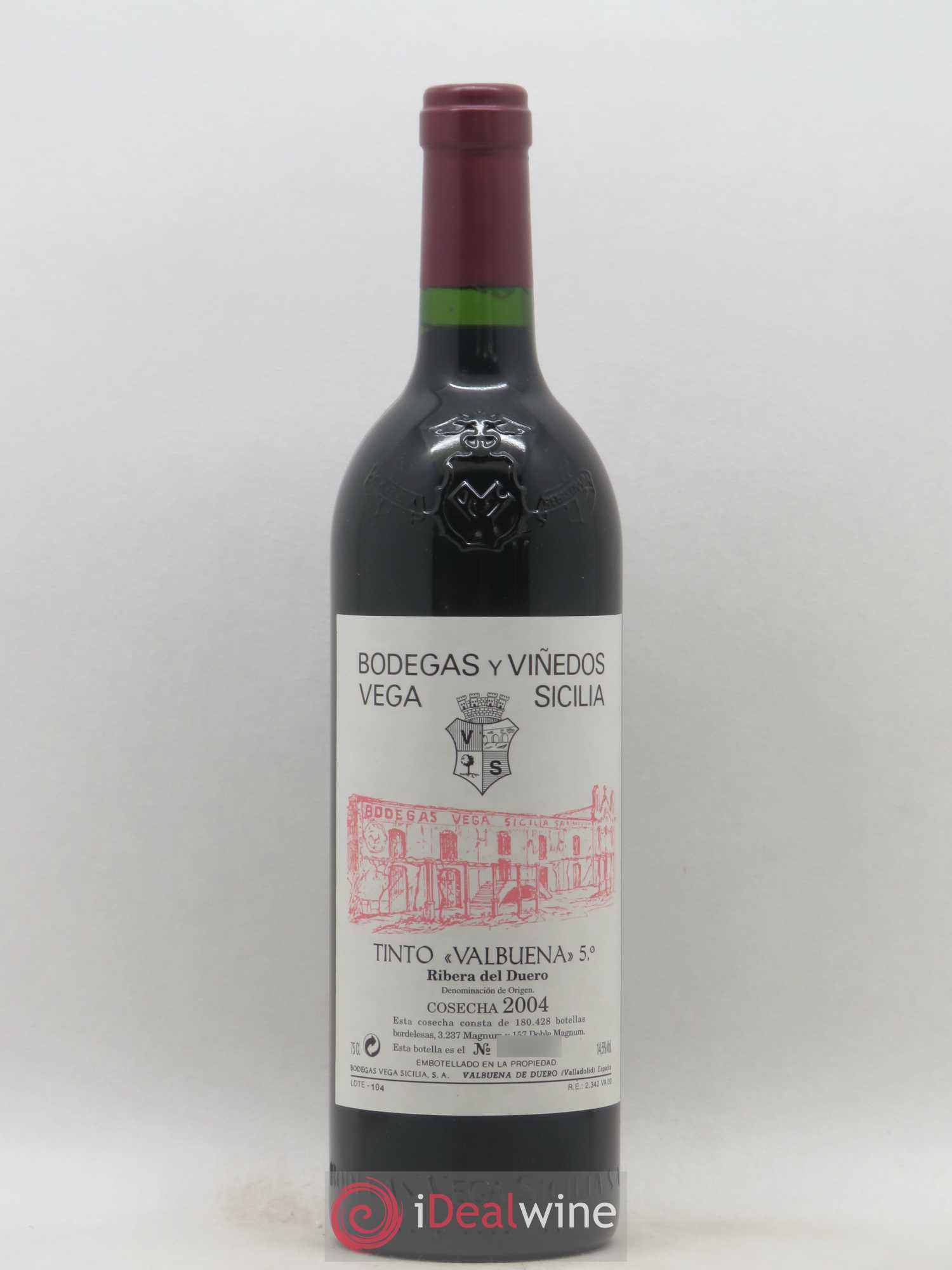 Ribera Del Duero DO Vega Sicilia Valbuena 5 ano Famille Alvarez 2004 - Lot of 1 bottle - 0