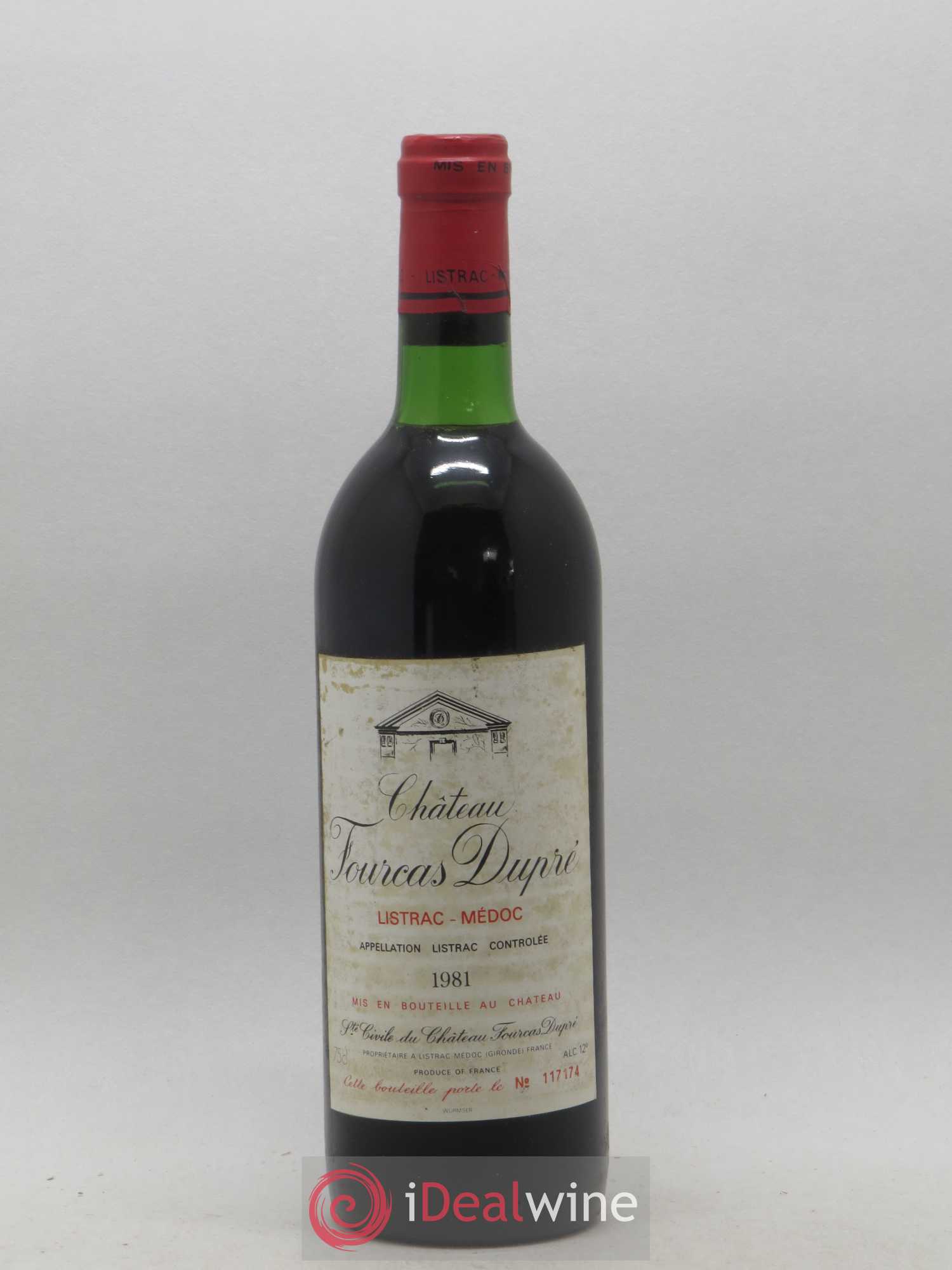 Château Fourcas Dupré 1981 - Lot de 1 bouteille - 0