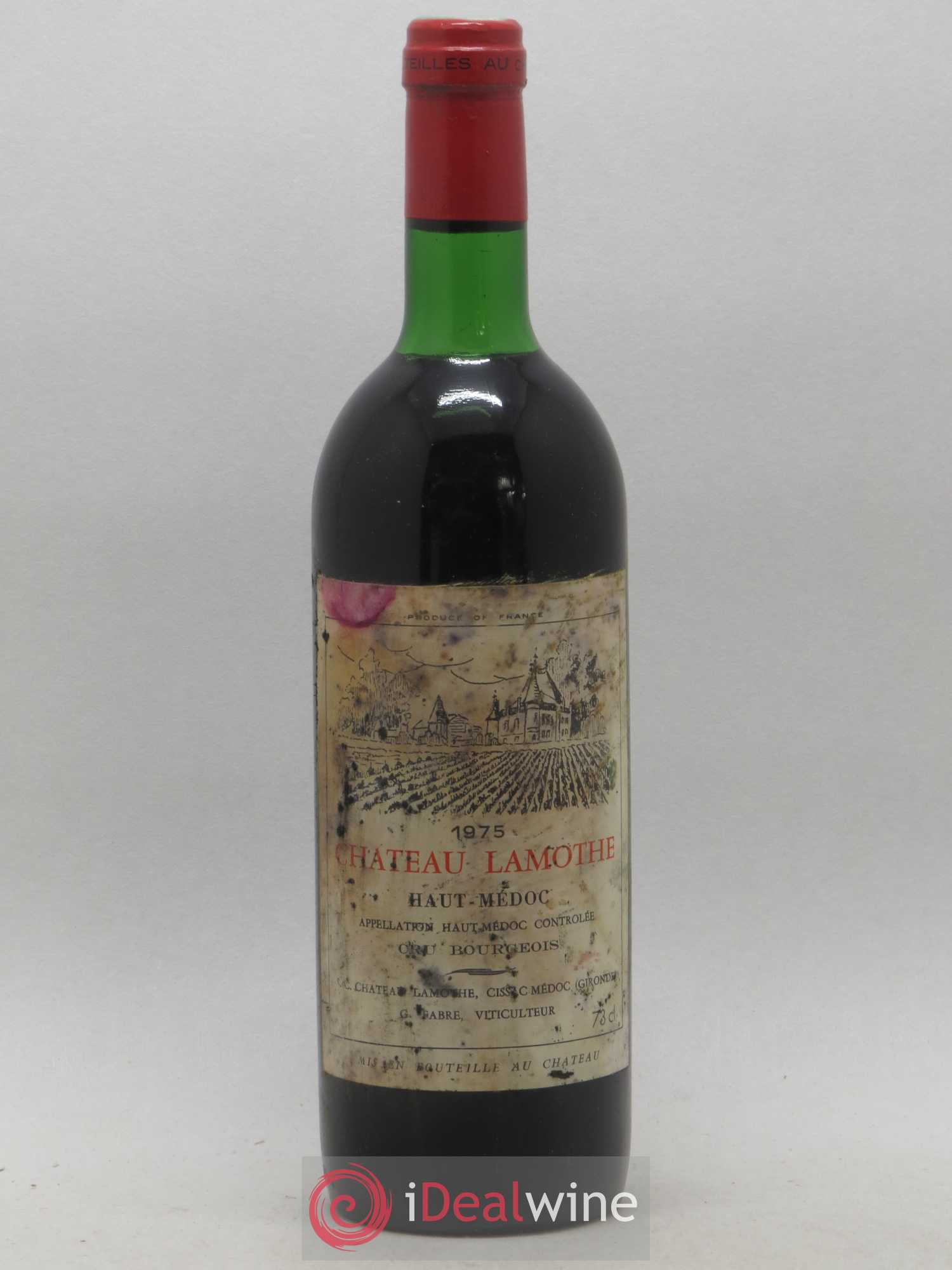 Haut Médoc Château Lamothe 1975 - Posten von 1 Flasche - 0