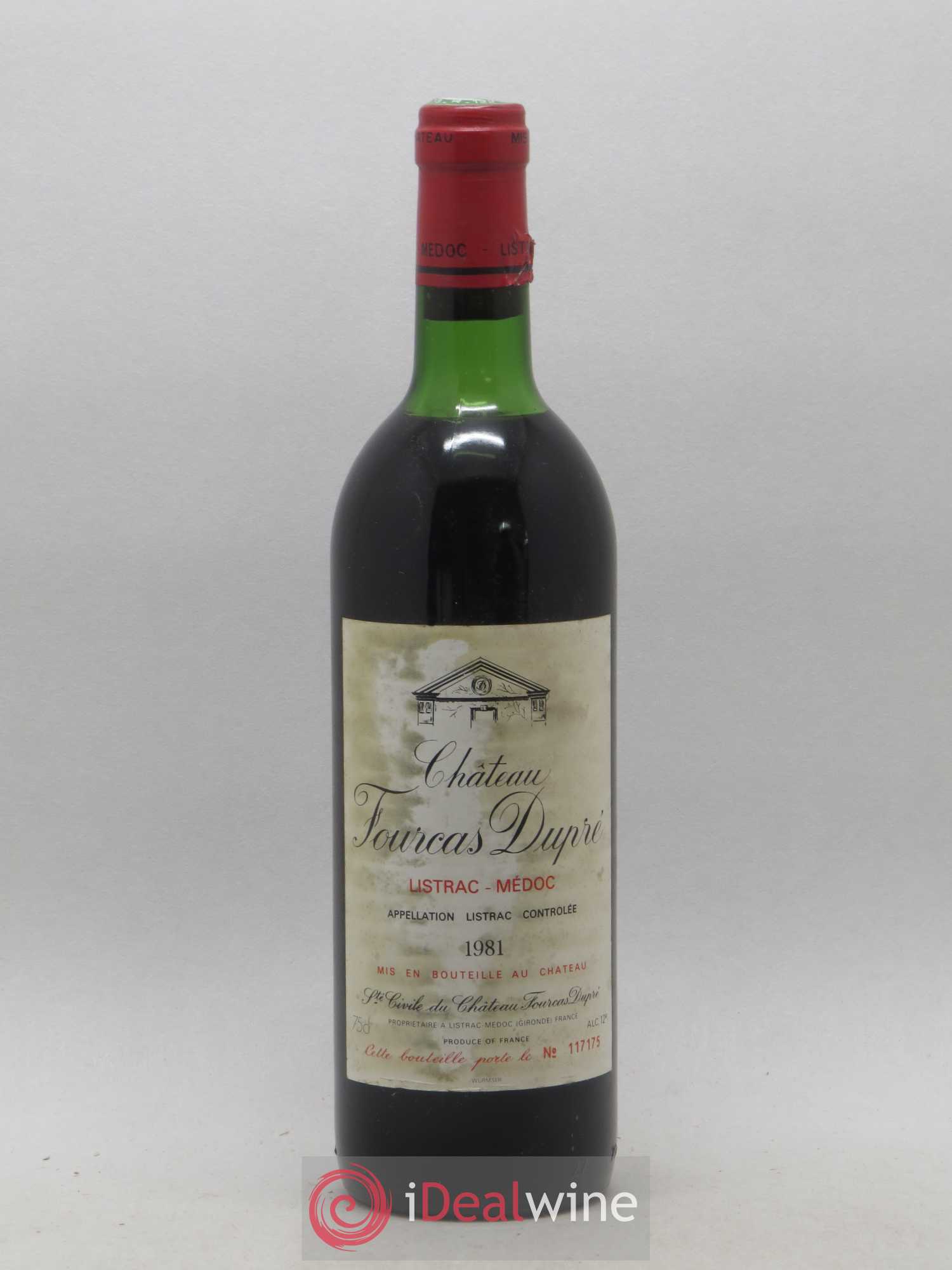 Château Fourcas Dupré 1981 - Lot de 1 bouteille - 0