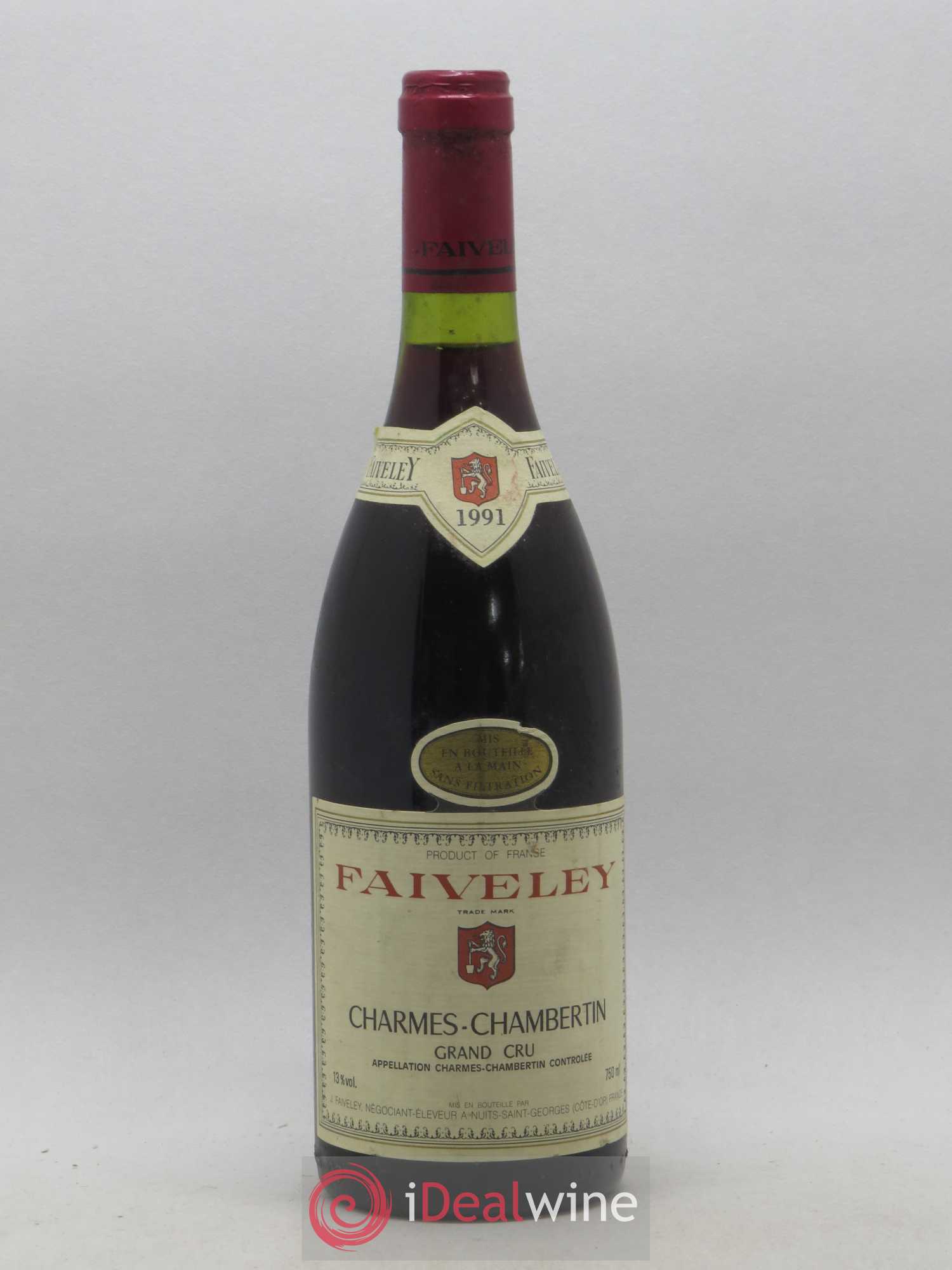 Charmes-Chambertin Grand Cru Faiveley 1991 - Lot de 1 bouteille - 0