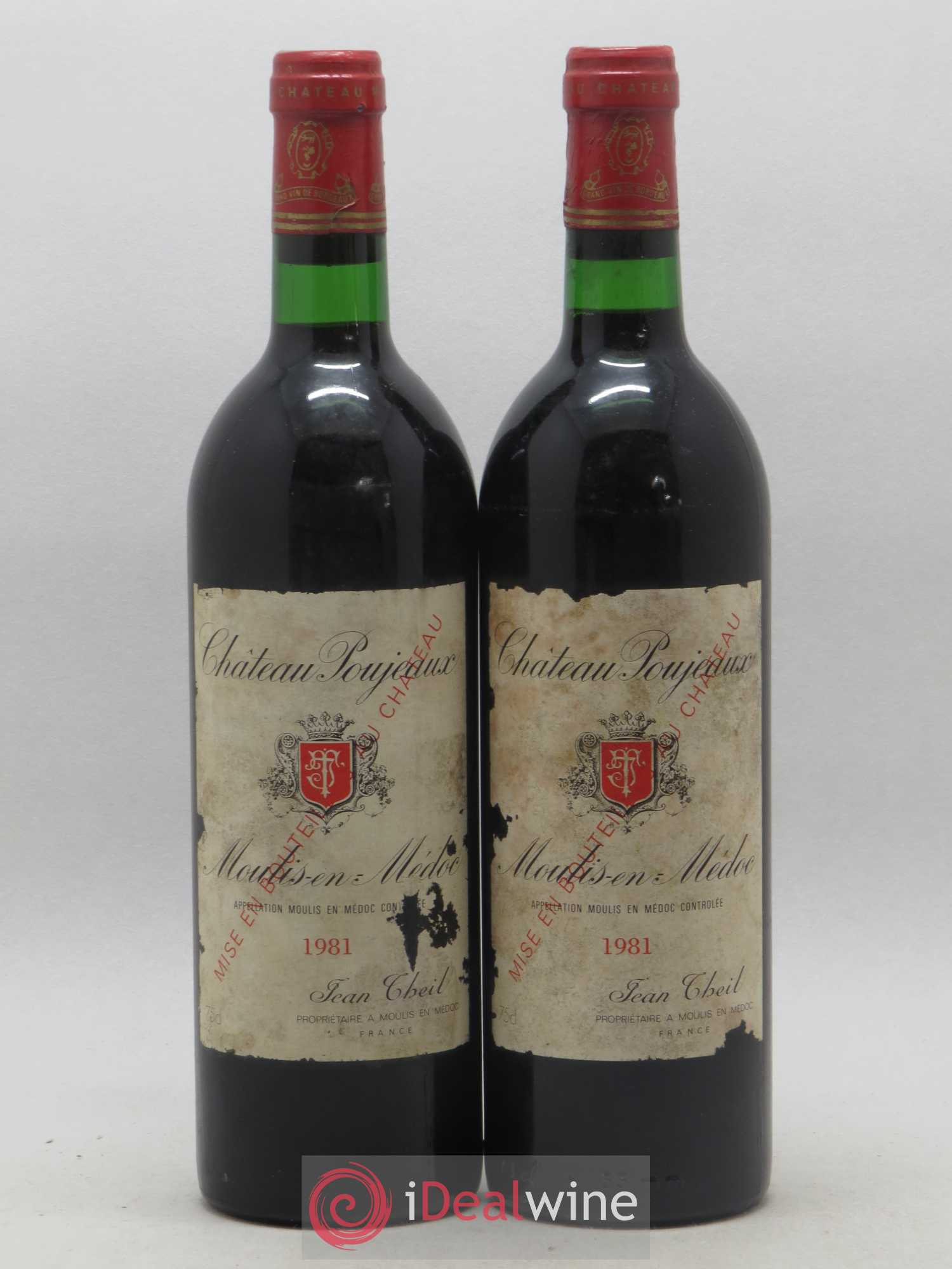 Château Poujeaux 1981 - Lot de 2 bouteilles - 0