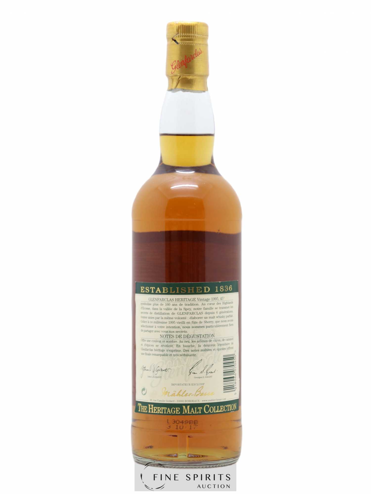 Glenfarclas 1995 Of. Heritage Sherry Casks matured - bottled 2003 The Malt Collection - Lot of 1 bottle - 1
