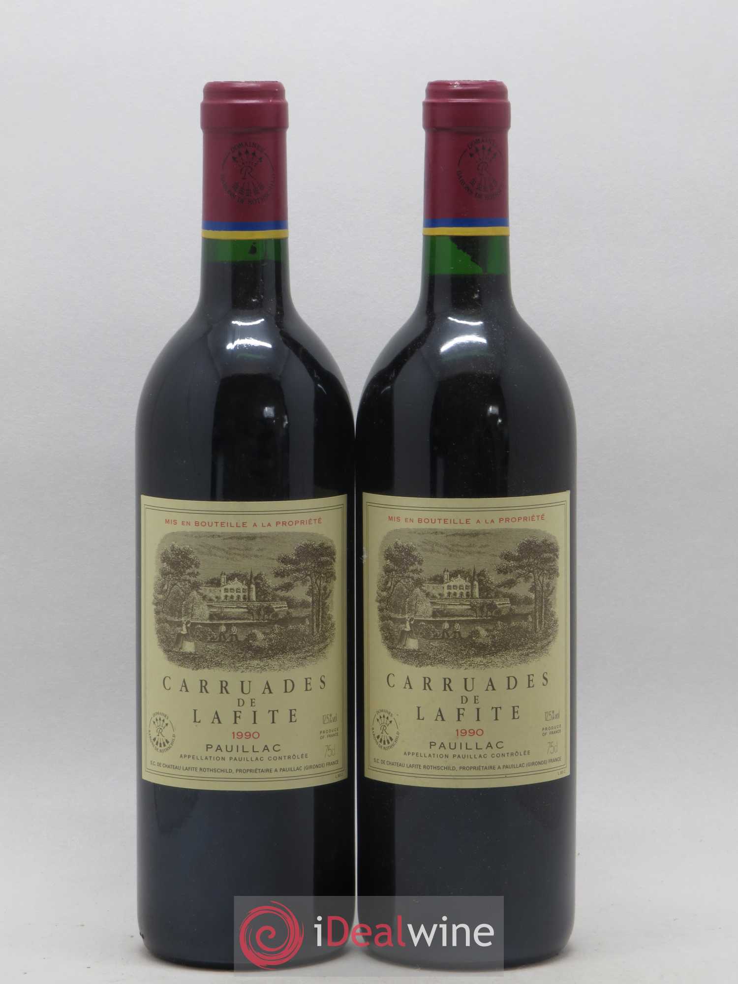 Carruades de Lafite Rothschild Second Vin 1990 - Lot de 2 bouteilles - 0