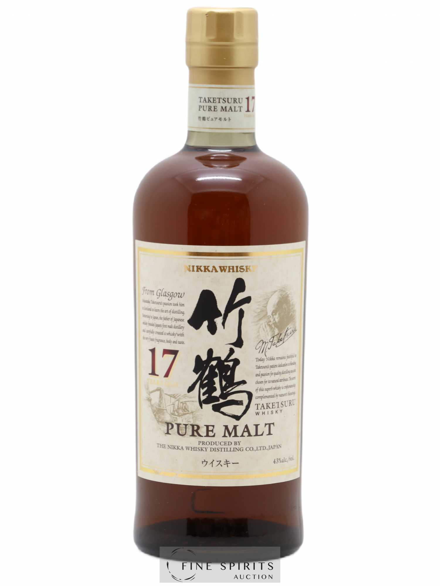 Taketsuru 17 years Of. Pure Malt Nikka Whisky - Lot de 1 bouteille - 0