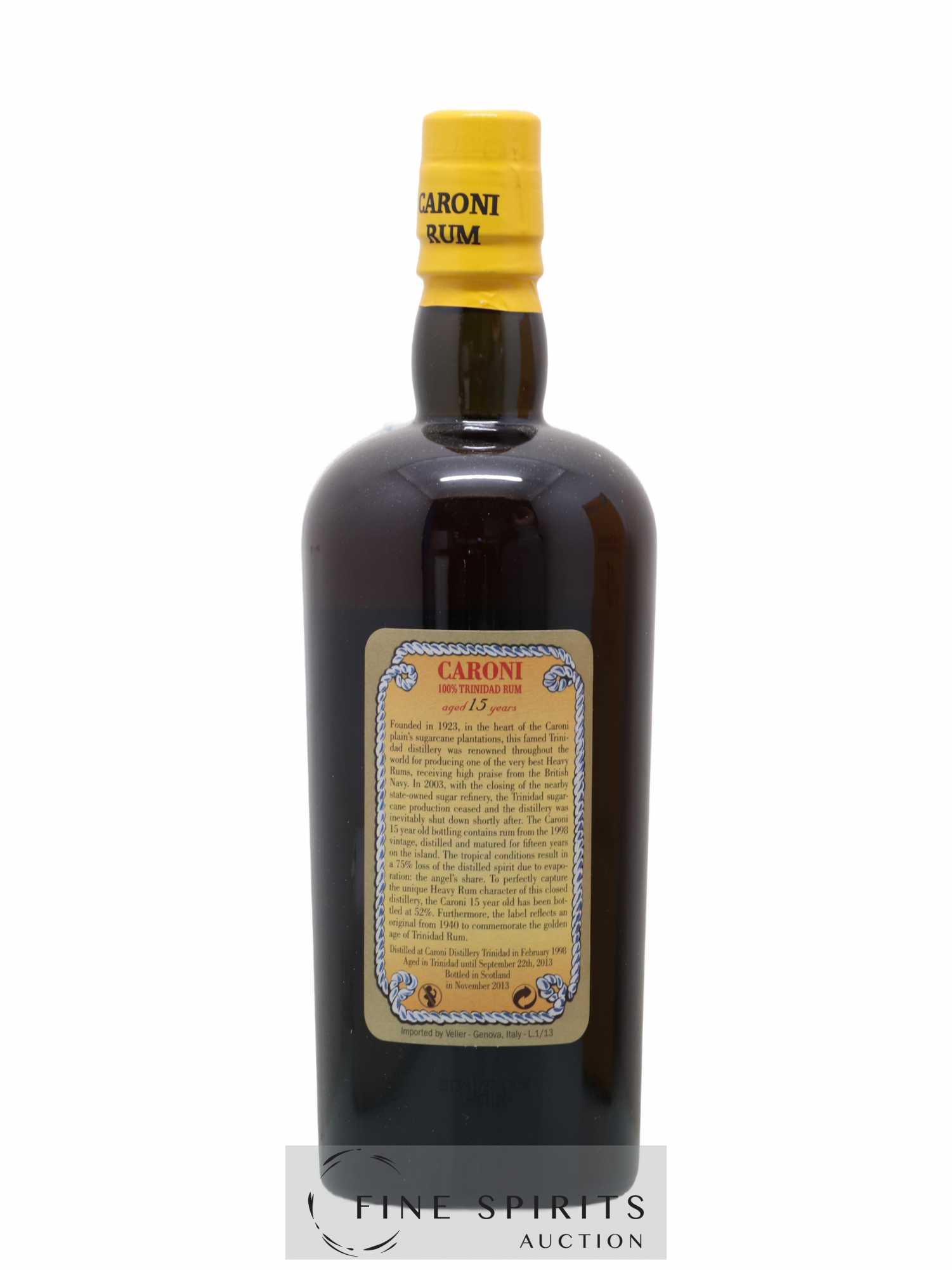 Caroni 15 years 1998 Velier 104° Proof bottled 2013 Extra Strong - Lot of 1 bottle - 2