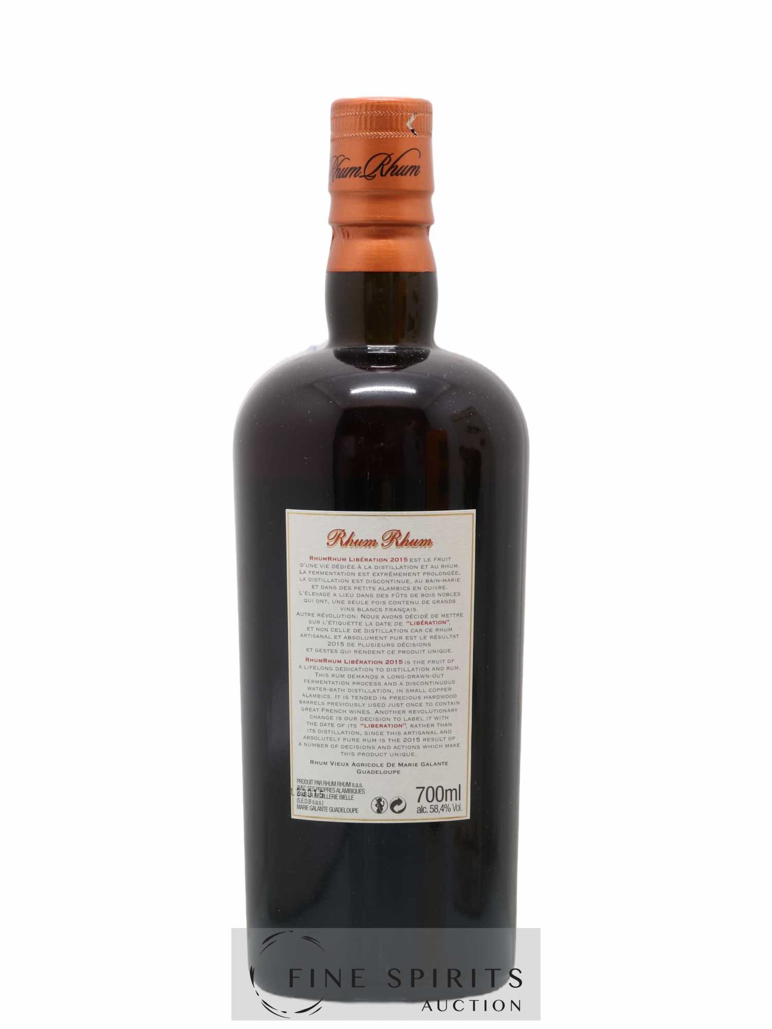 Rhum Rhum Of. PMG - Maitre Capovilla Libération 2015 Version Intégrale - Lot de 1 bouteille - 2