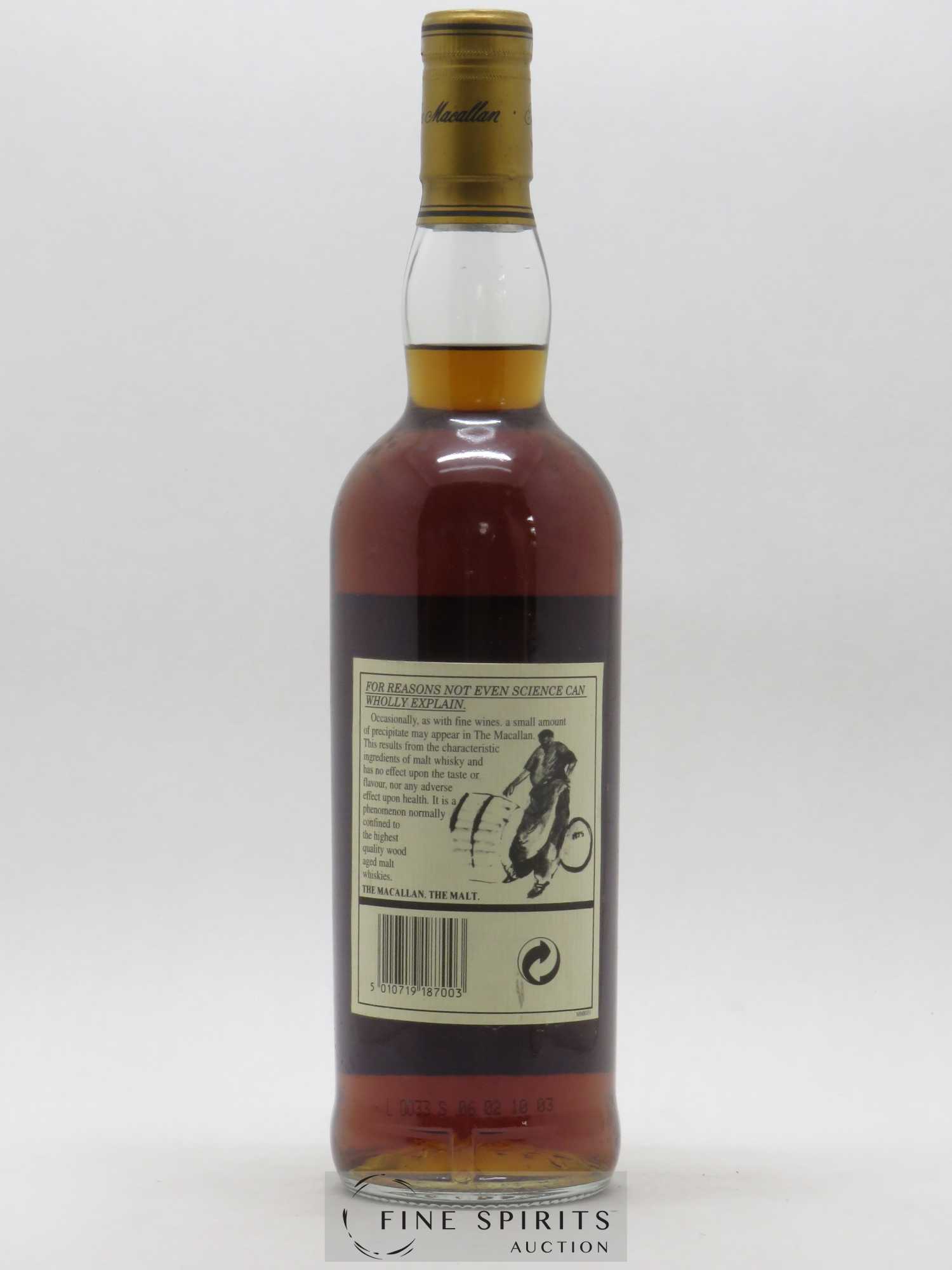 Macallan (The) 18 years 1978 Of. Sherry Wood Matured - bottled 1996 Rothschild Import - Lot de 1 bouteille - 1
