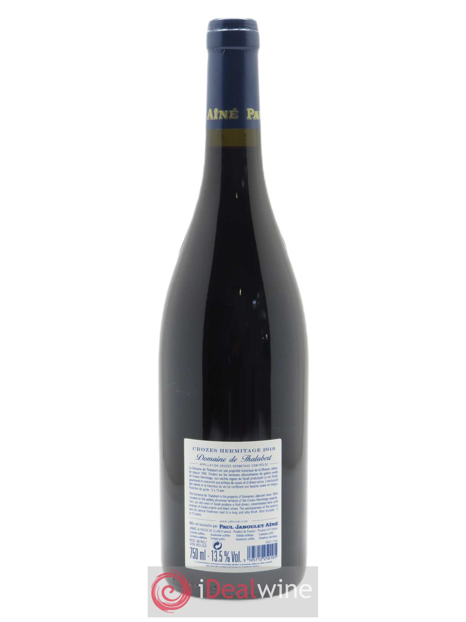 Crozes-Hermitage Domaine de Thalabert Paul Jaboulet Ainé 2010 - Lot de 1 bouteille - 1
