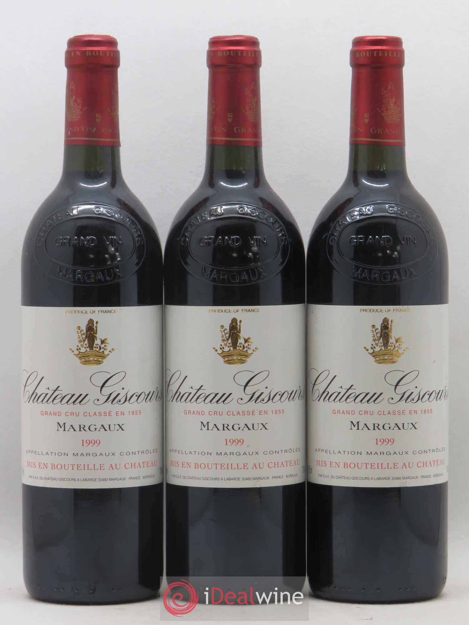 Château Giscours 3ème Grand Cru Classé 1999 - Lot de 3 bouteilles - 0
