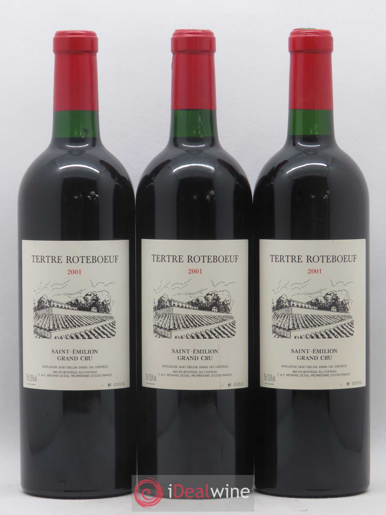 Château Tertre Roteboeuf 2001 - Posten von 3 Flaschen - 0