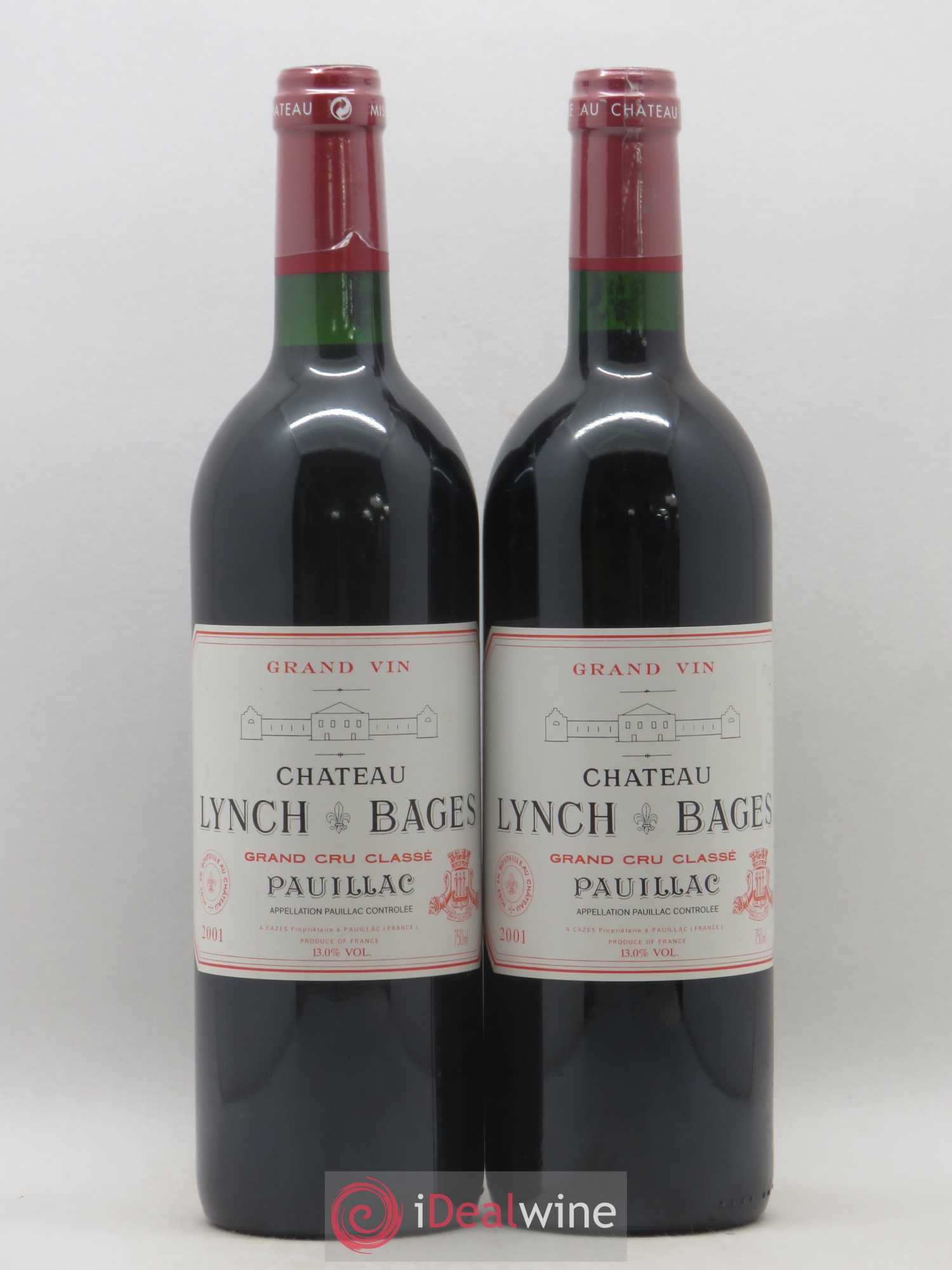 Château Lynch Bages 5ème Grand Cru Classé 2001 - Lot de 2 bouteilles - 0