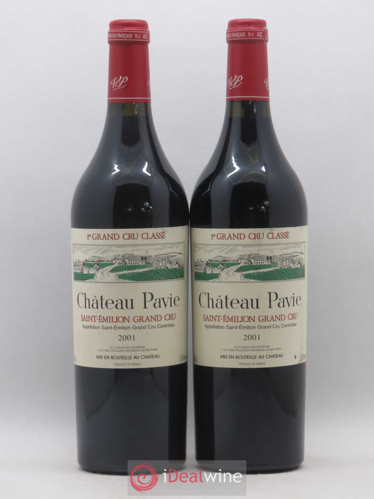 Château Pavie 1er Grand Cru Classé A 2001 - Lot de 2 bouteilles - 0