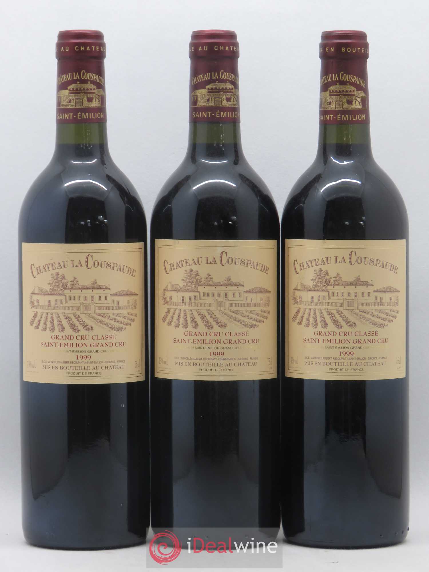 Château la Couspaude Grand Cru Classé 1999 - Lot de 3 bouteilles - 0