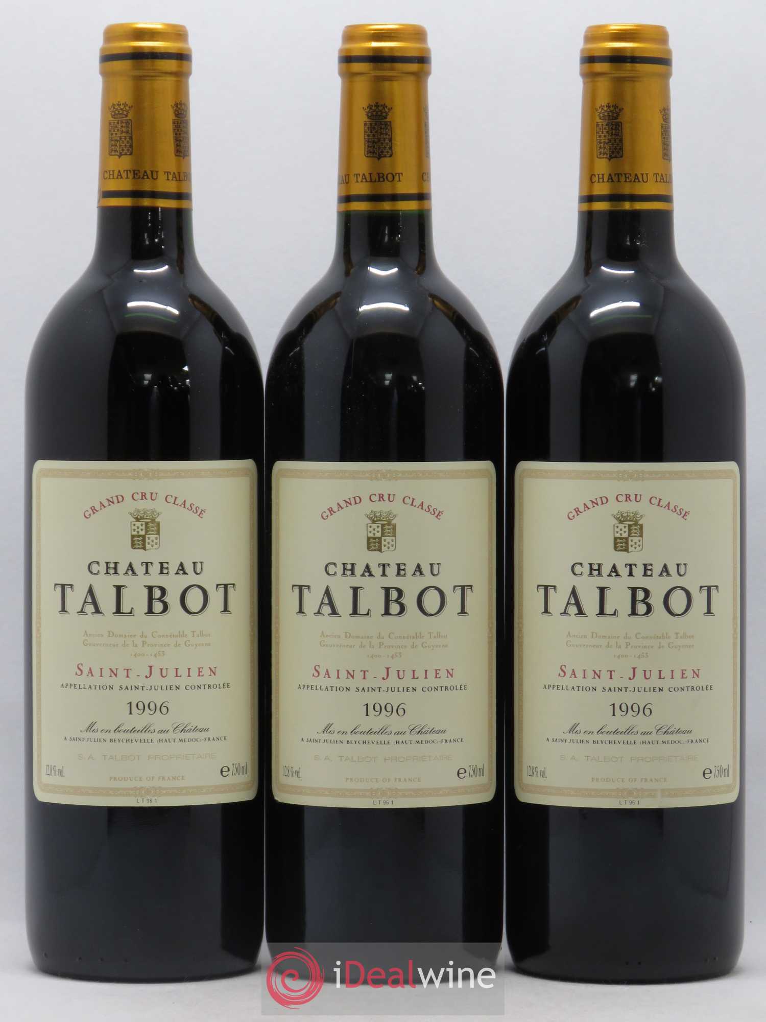 Château Talbot 4ème Grand Cru Classé 1996 - Lot de 12 bouteilles - 2