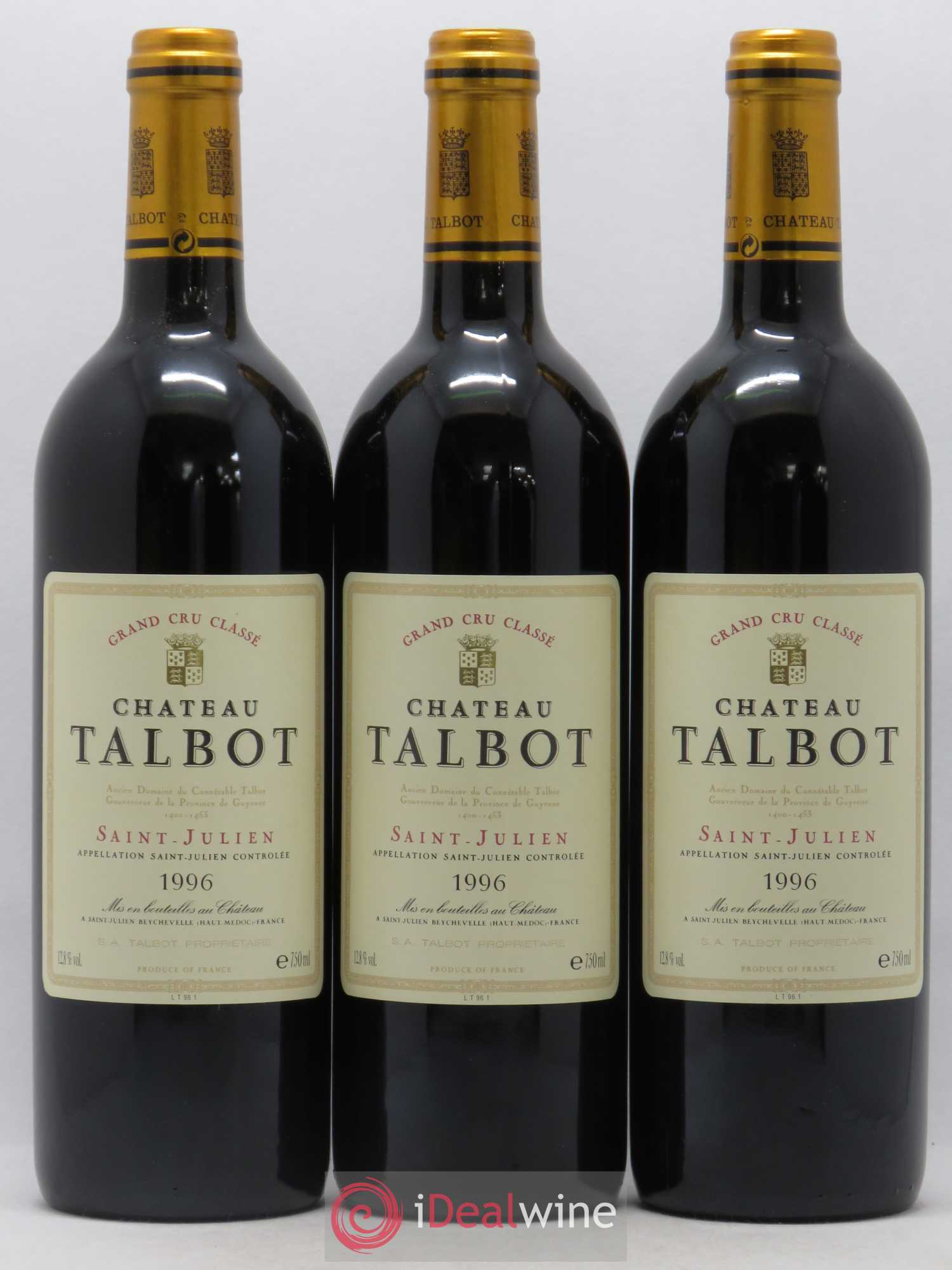 Château Talbot 4ème Grand Cru Classé 1996 - Lot de 12 bouteilles - 3