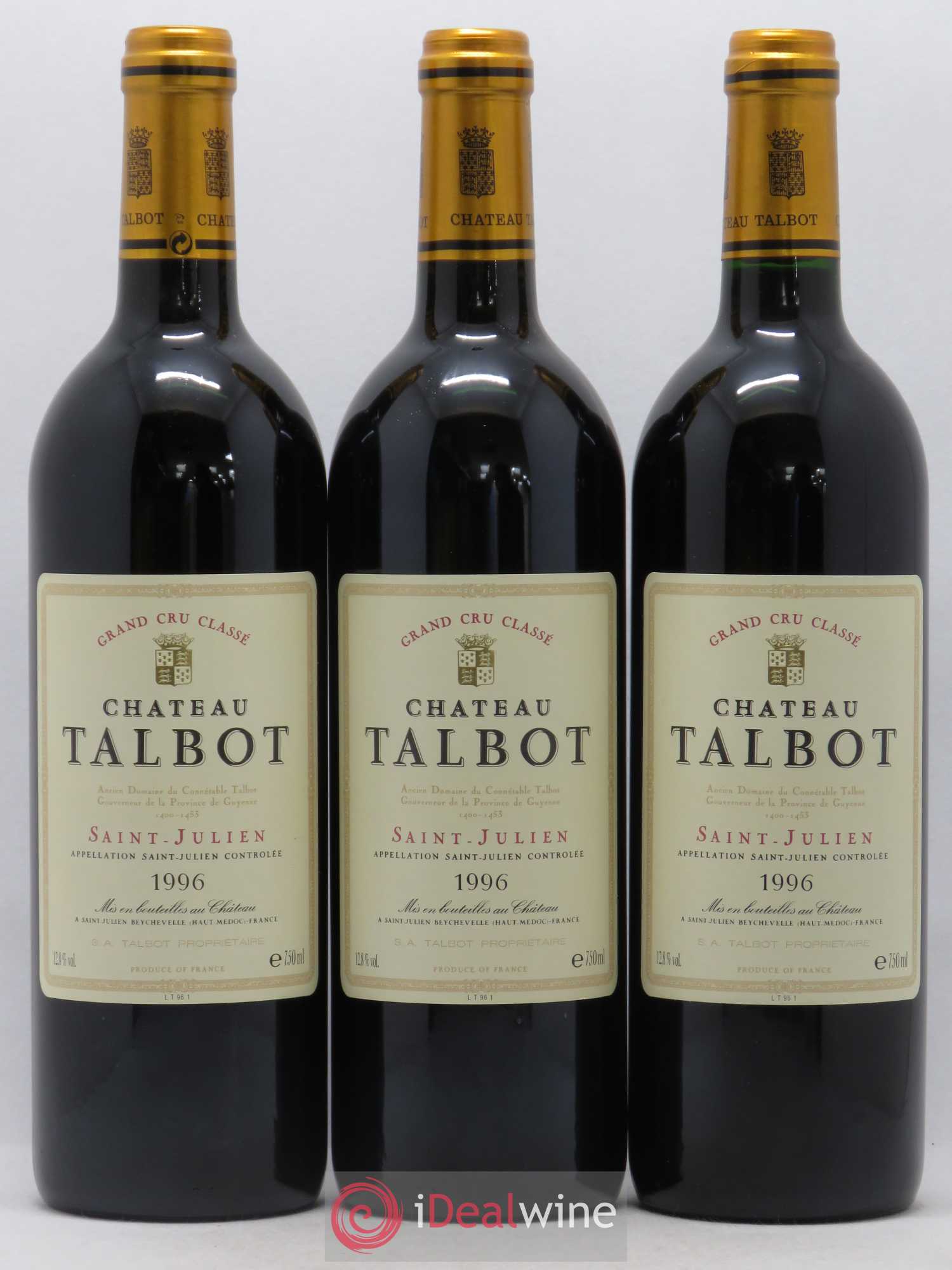 Château Talbot 4ème Grand Cru Classé 1996 - Lot de 12 bouteilles - 4