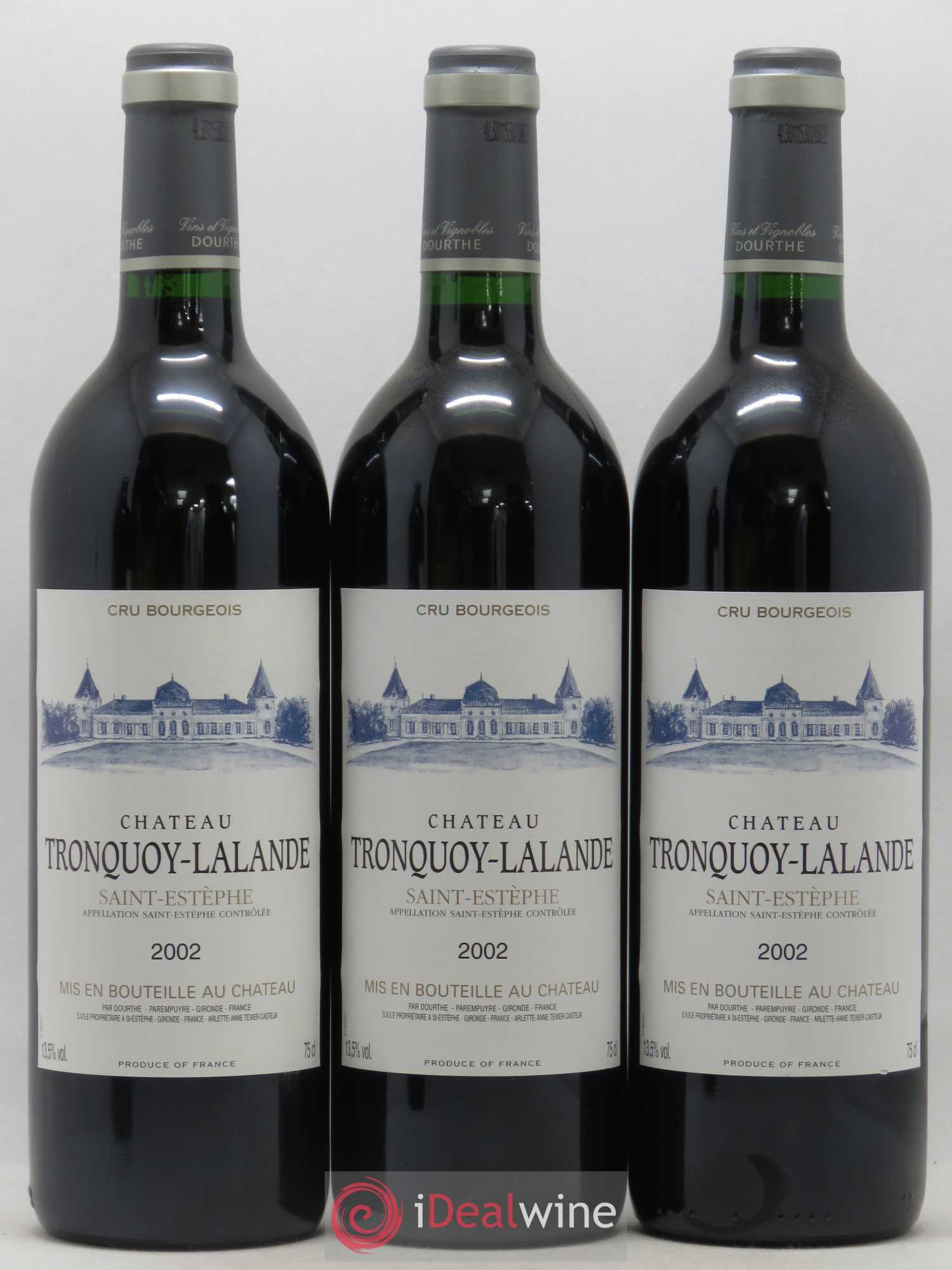 Château Tronquoy Lalande 2002 - Lot de 12 bouteilles - 1