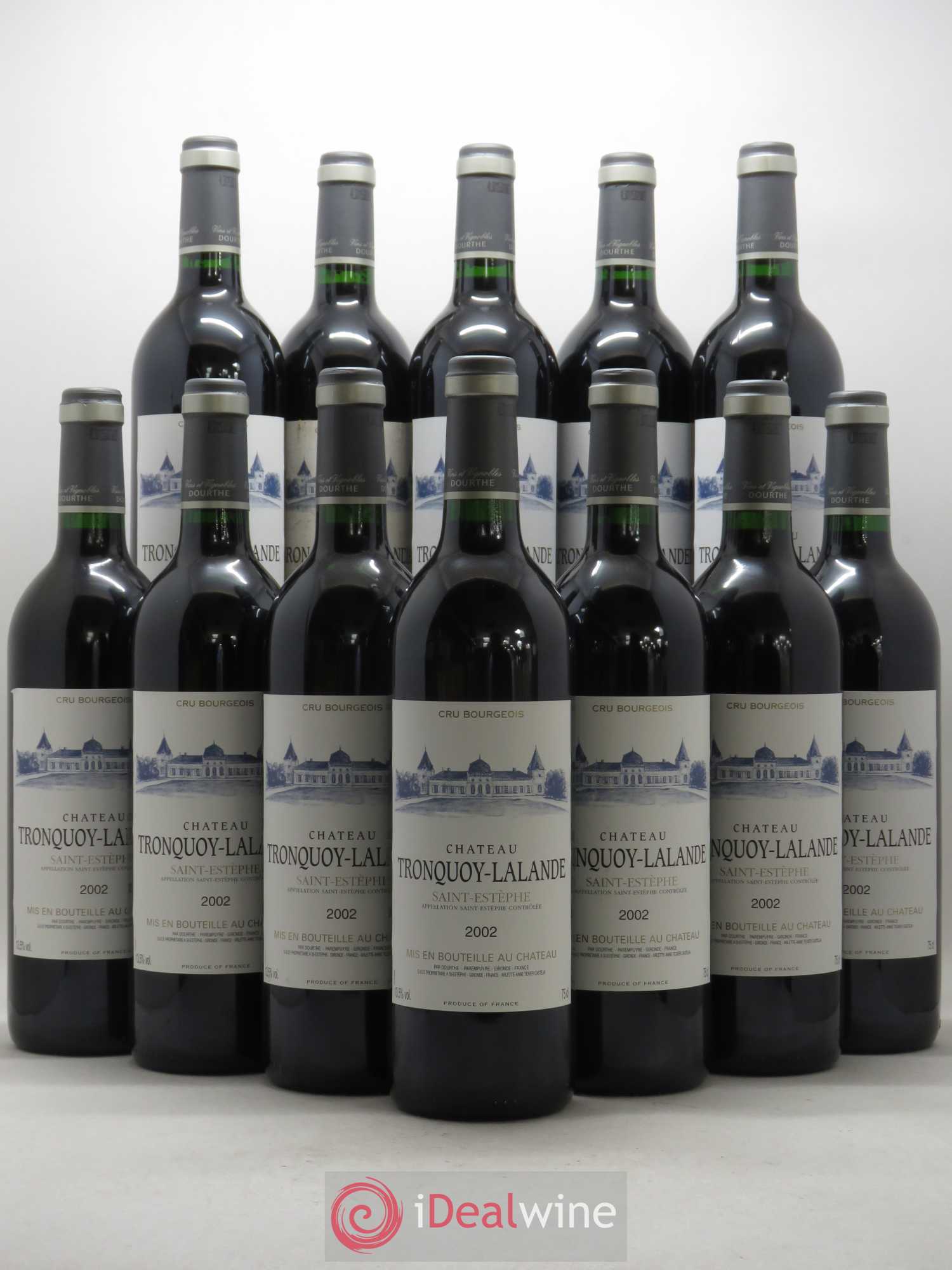 Château Tronquoy Lalande 2002 - Lot de 12 bouteilles - 0