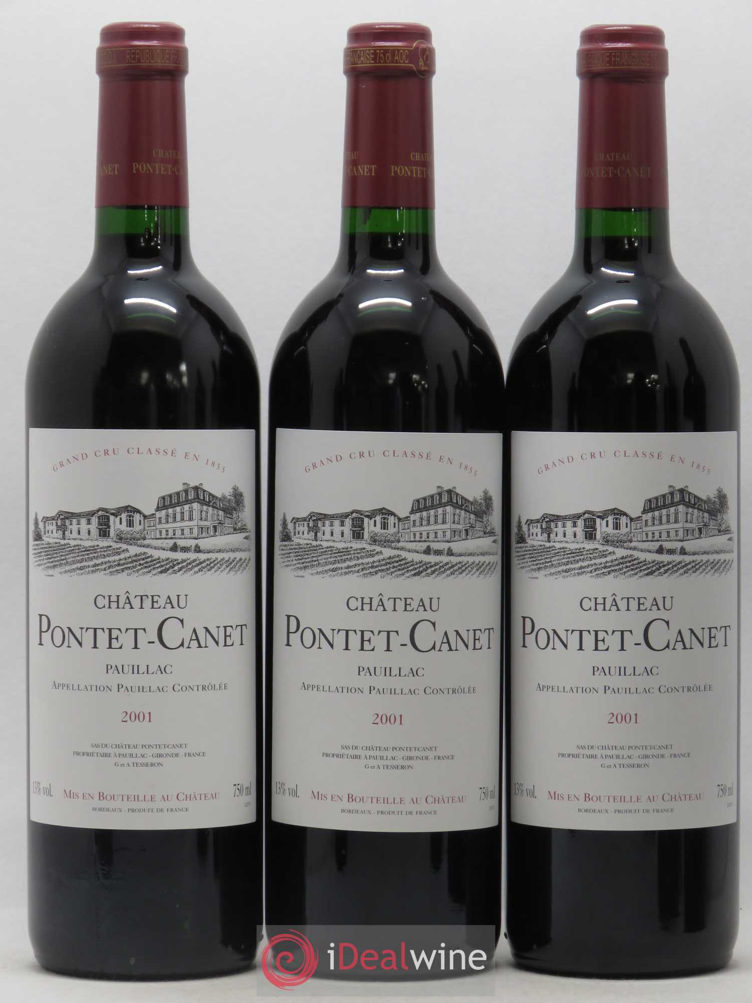 Château Pontet Canet 5ème Grand Cru Classé 2001 - Lot de 12 bouteilles - 3