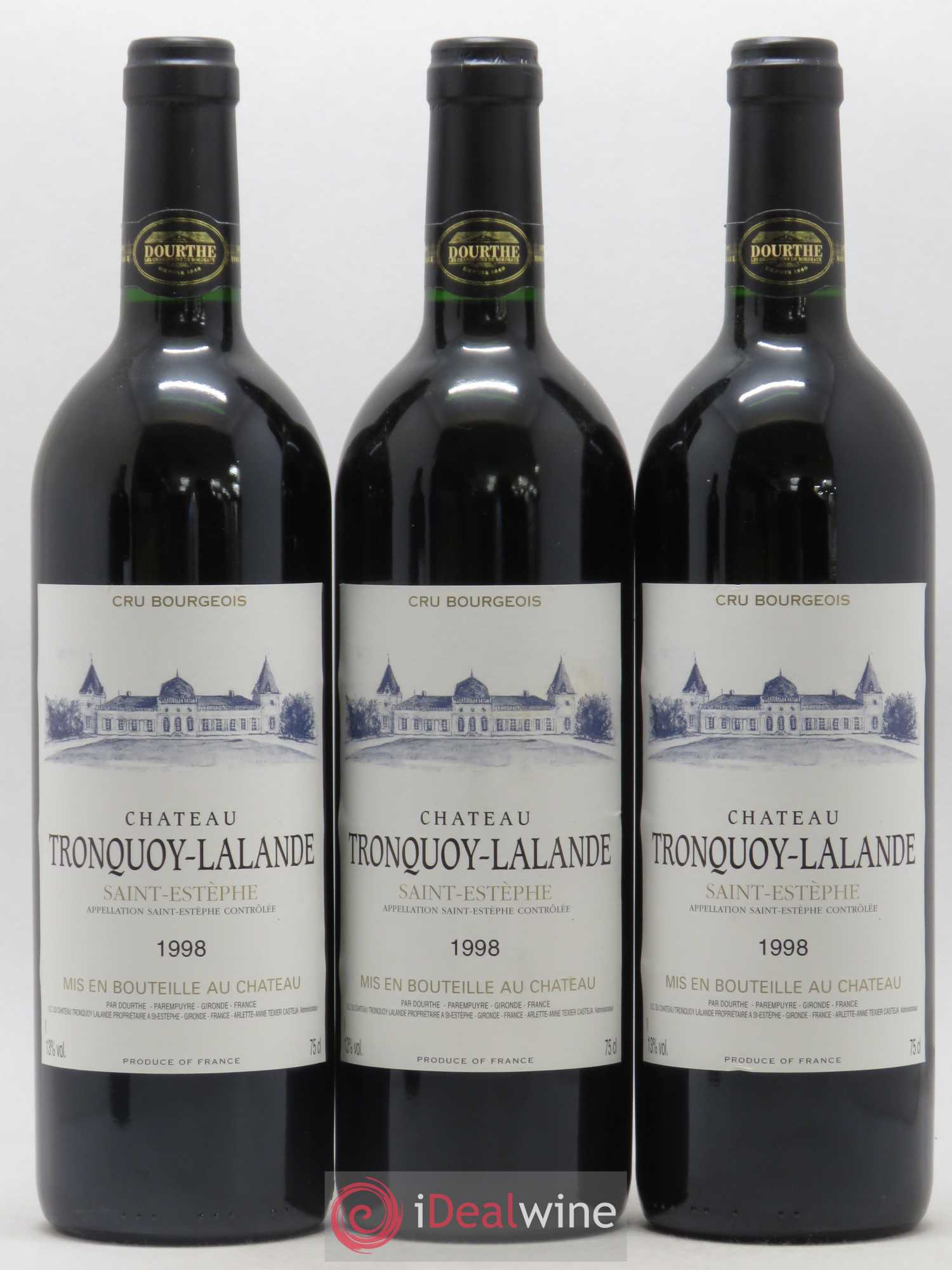 Château Tronquoy Lalande 1998 - Lot de 12 bouteilles - 1