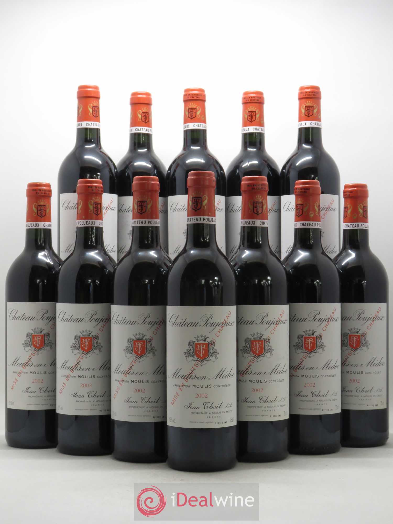 Château Poujeaux 2002 - Lot de 12 bouteilles - 0