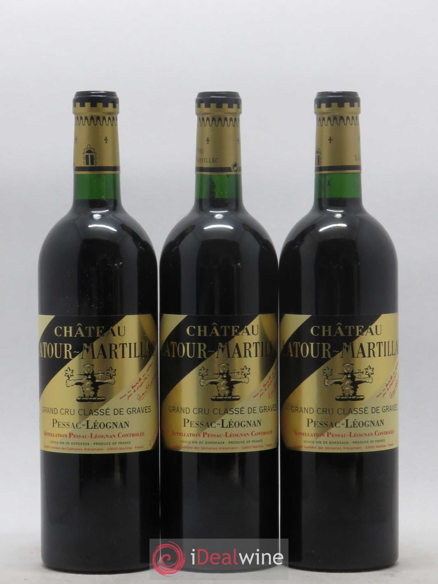 Château Latour-Martillac Cru Classé de Graves 2001 - Lot de 12 bouteilles - 1