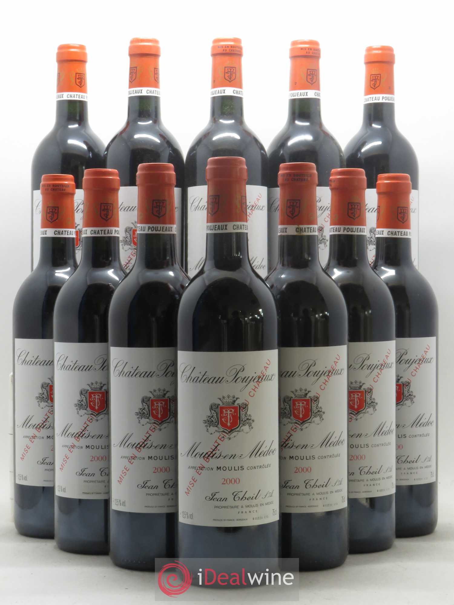 Château Poujeaux 2000 - Lot de 12 bouteilles - 0