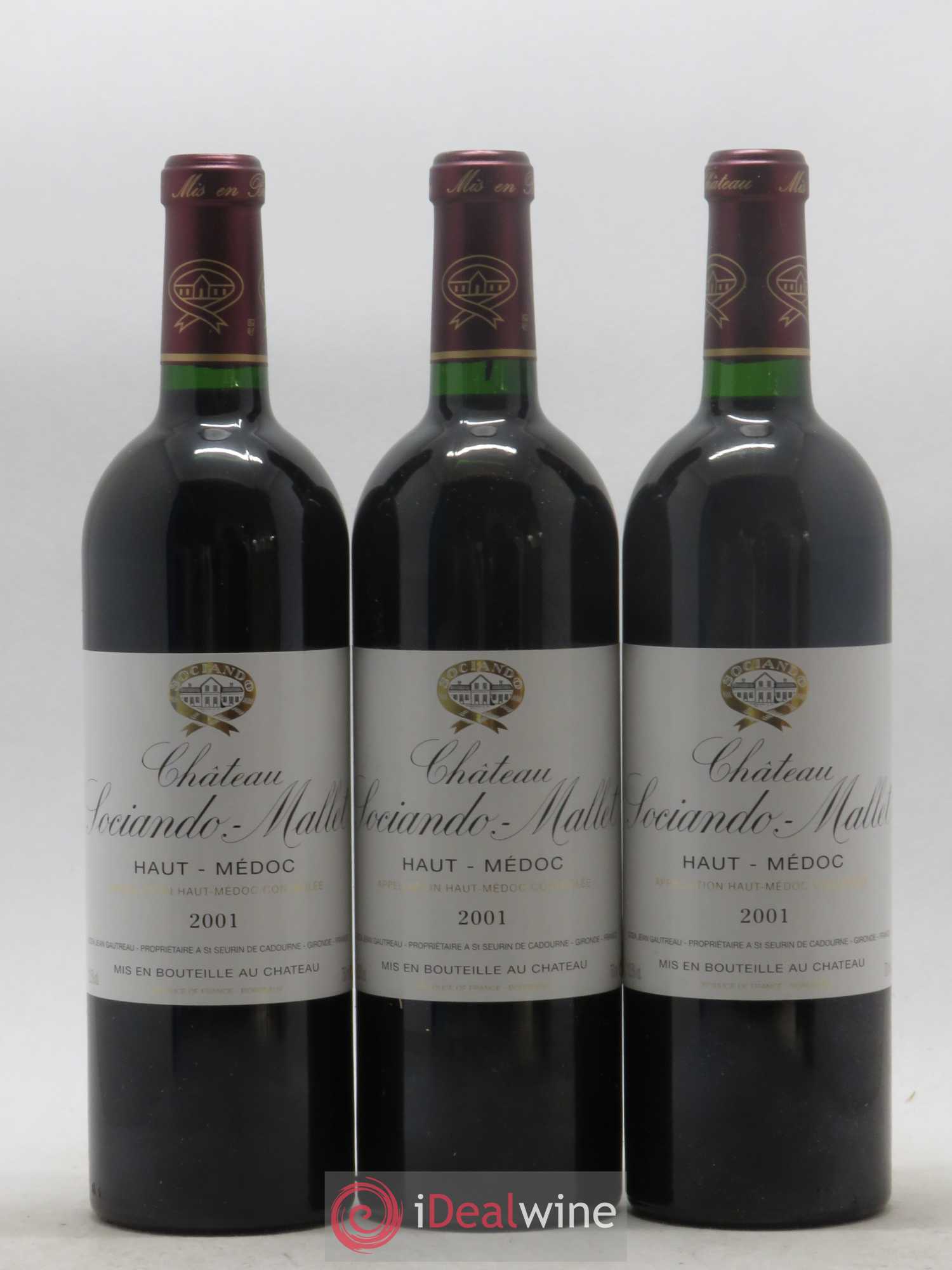 Château Sociando Mallet 2001 - Lot de 12 bouteilles - 2