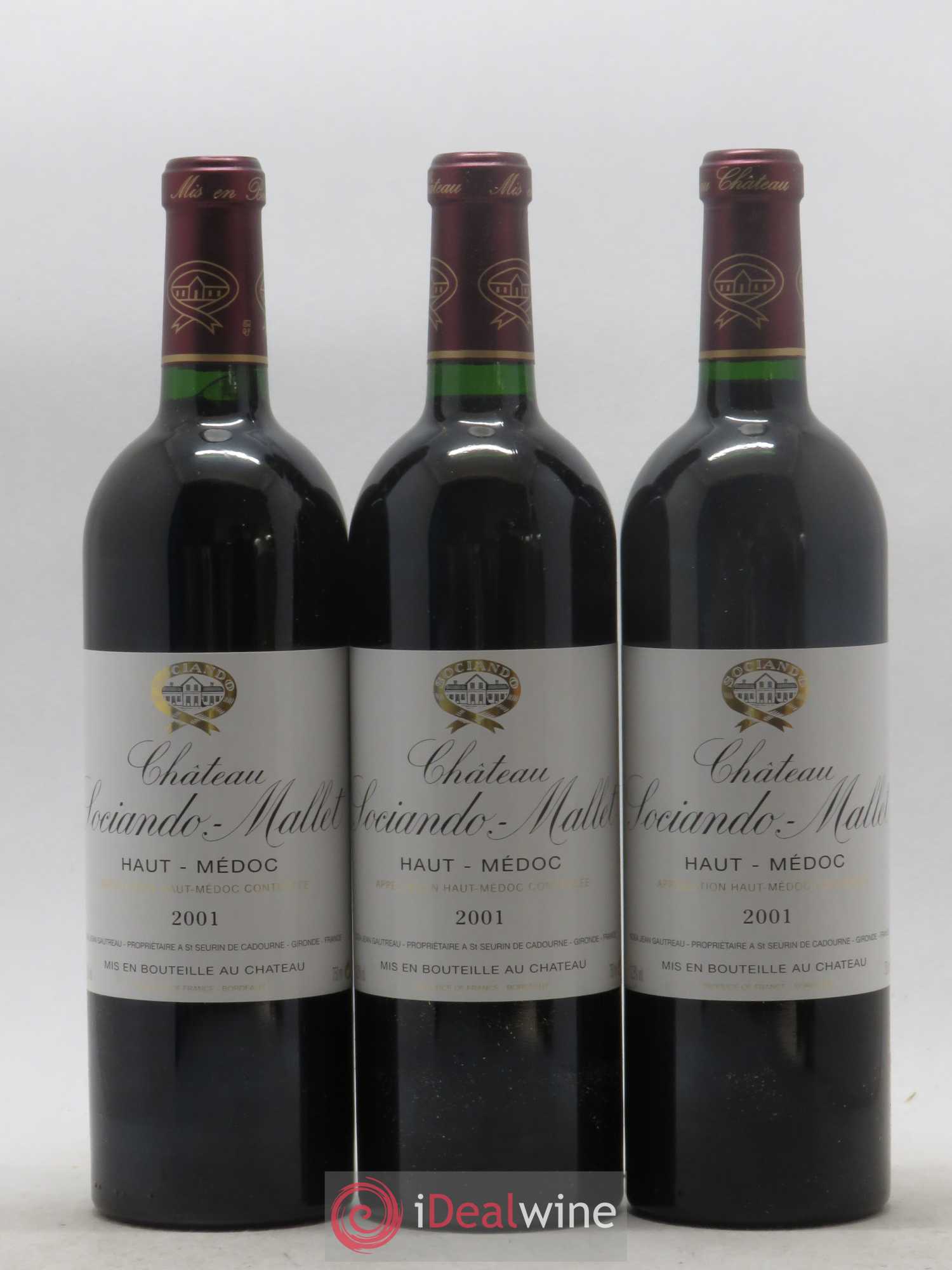 Château Sociando Mallet 2001 - Lot de 12 bouteilles - 3