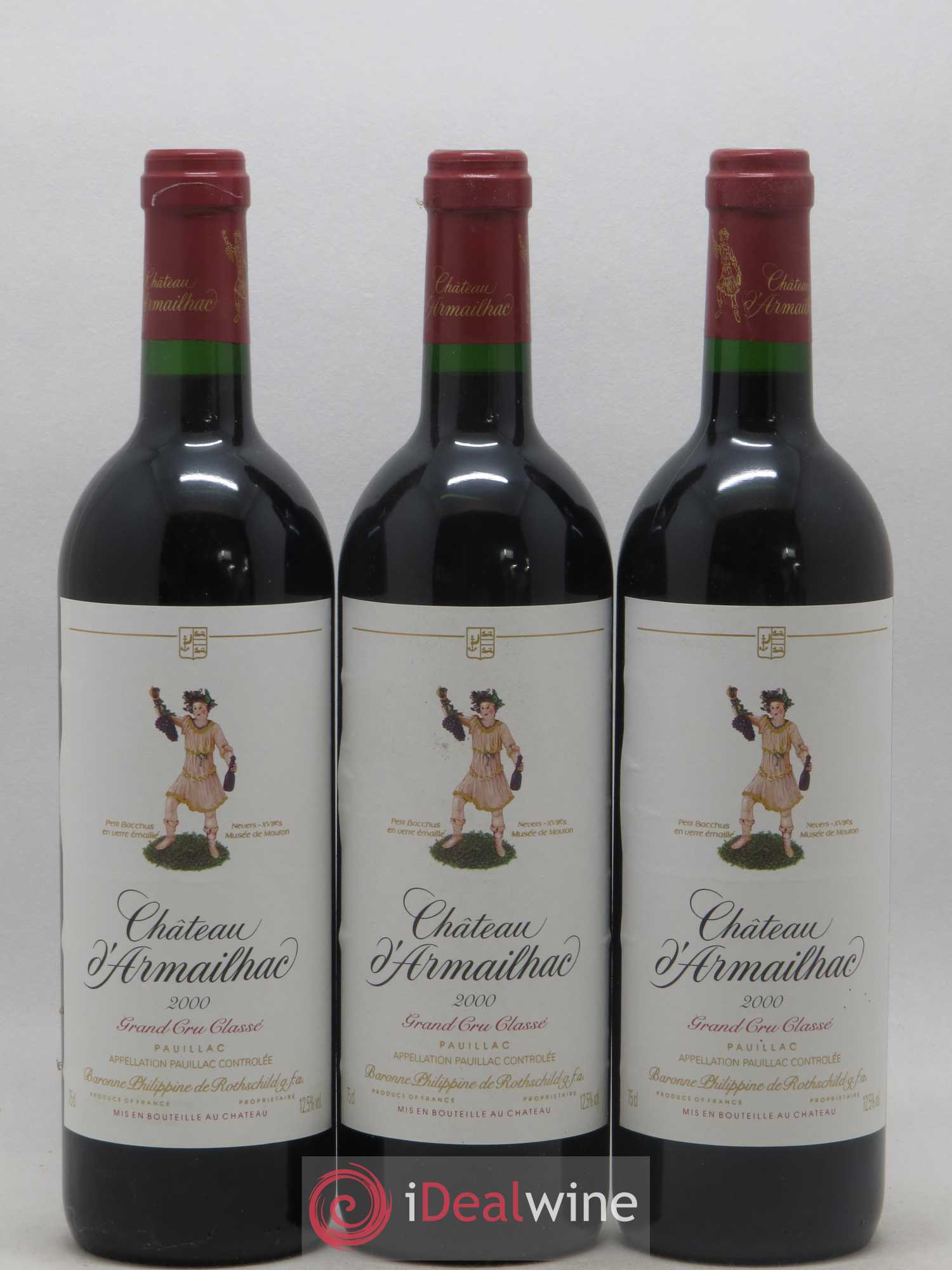 Château d' Armailhac - Mouton Baron(ne) Philippe 5ème Grand Cru Classé 2000 - Lot de 6 bouteilles - 1