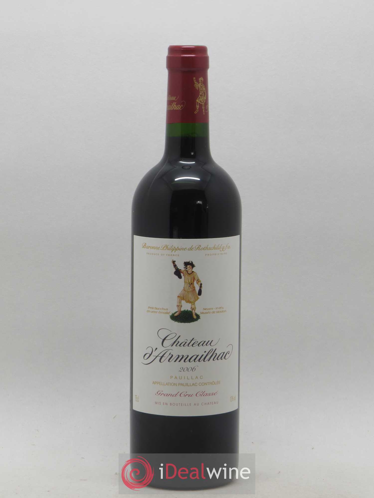 Château d' Armailhac - Mouton Baron(ne) Philippe 5ème Grand Cru Classé 2006 - Lot de 1 bouteille - 0