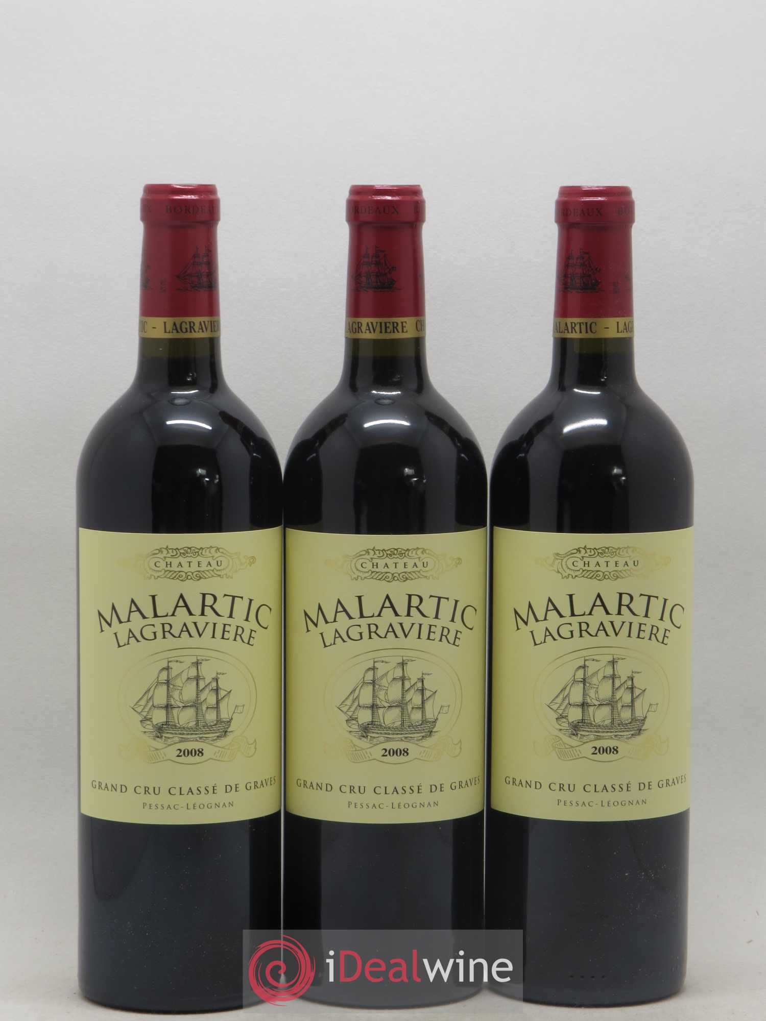 Château Malartic-Lagravière Cru Classé de Graves 2008 - Lot de 6 bouteilles - 1