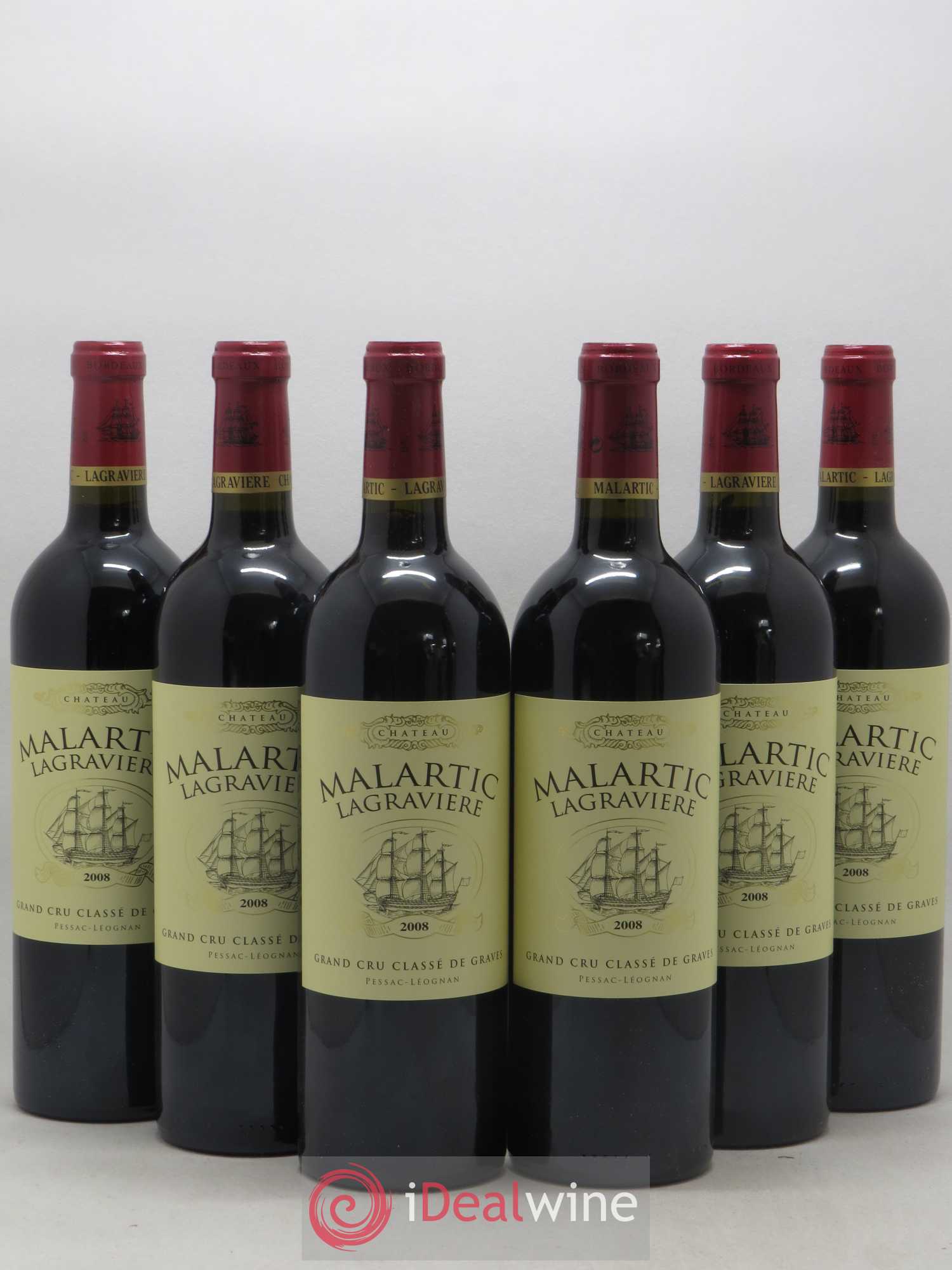 Château Malartic-Lagravière Cru Classé de Graves 2008 - Lot de 6 bouteilles - 0
