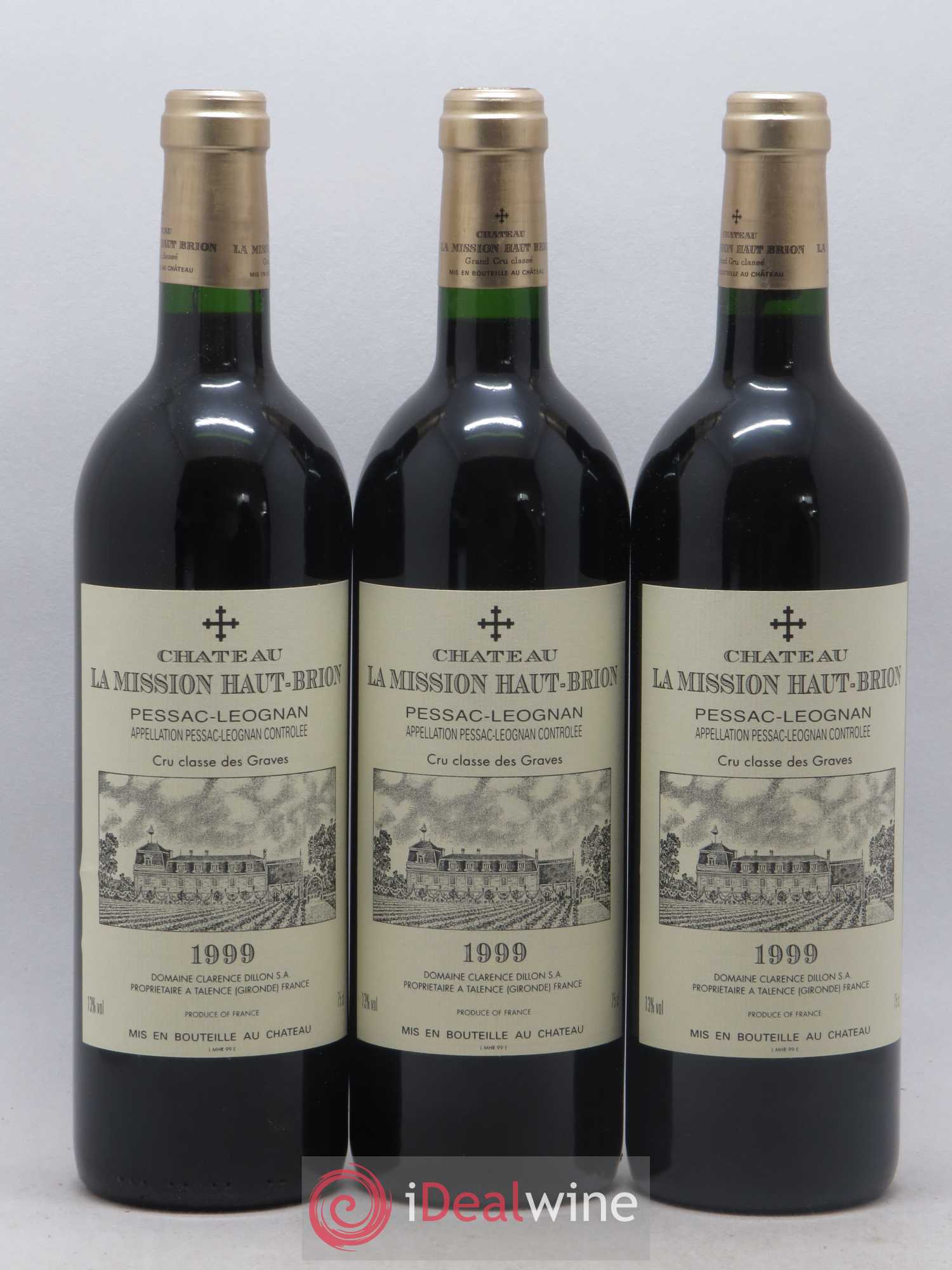 Château la Mission Haut-Brion Cru Classé de Graves 1999 - Lot de 6 bouteilles - 1