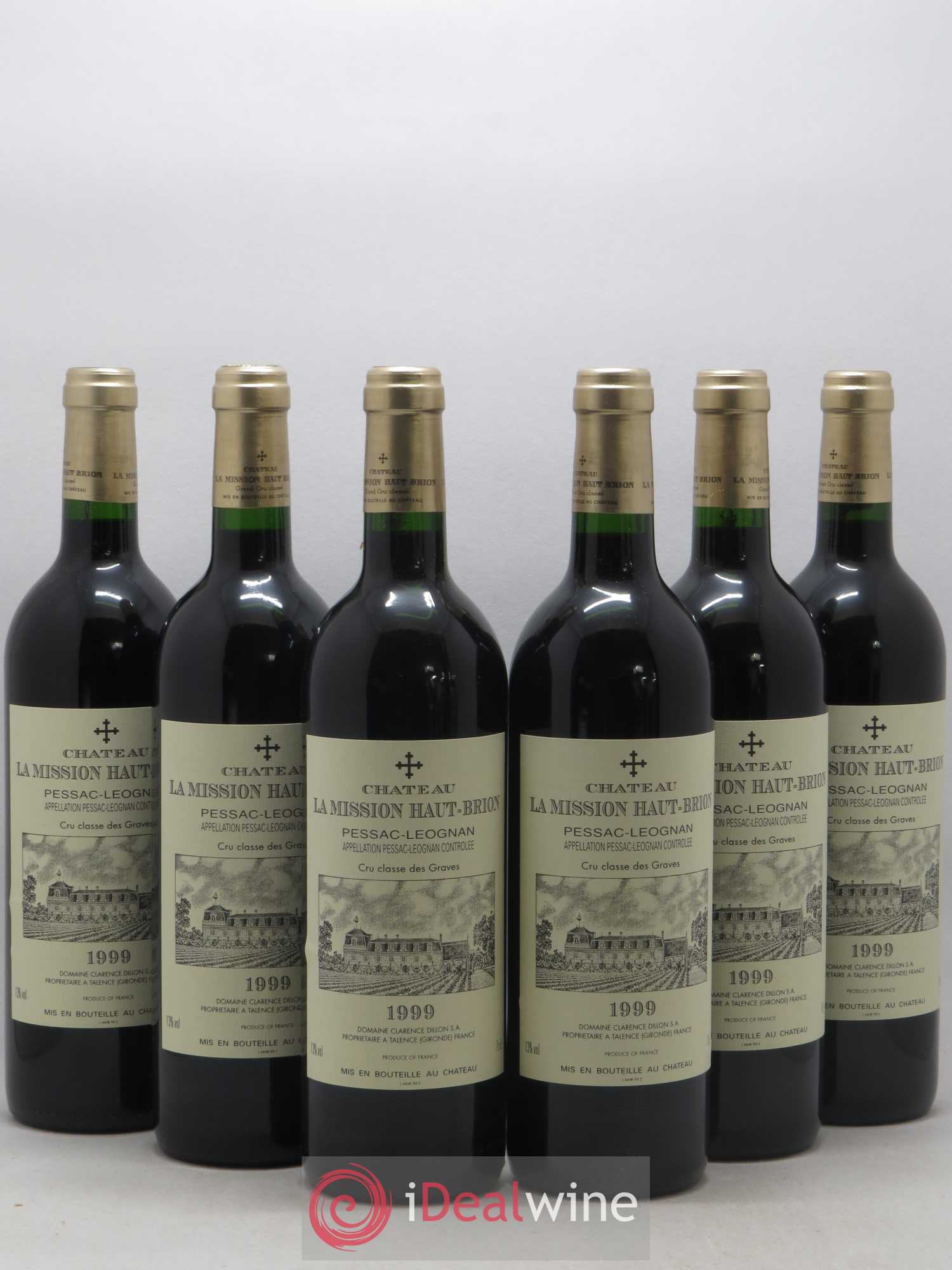 Château la Mission Haut-Brion Cru Classé de Graves 1999 - Lot de 6 bouteilles - 0