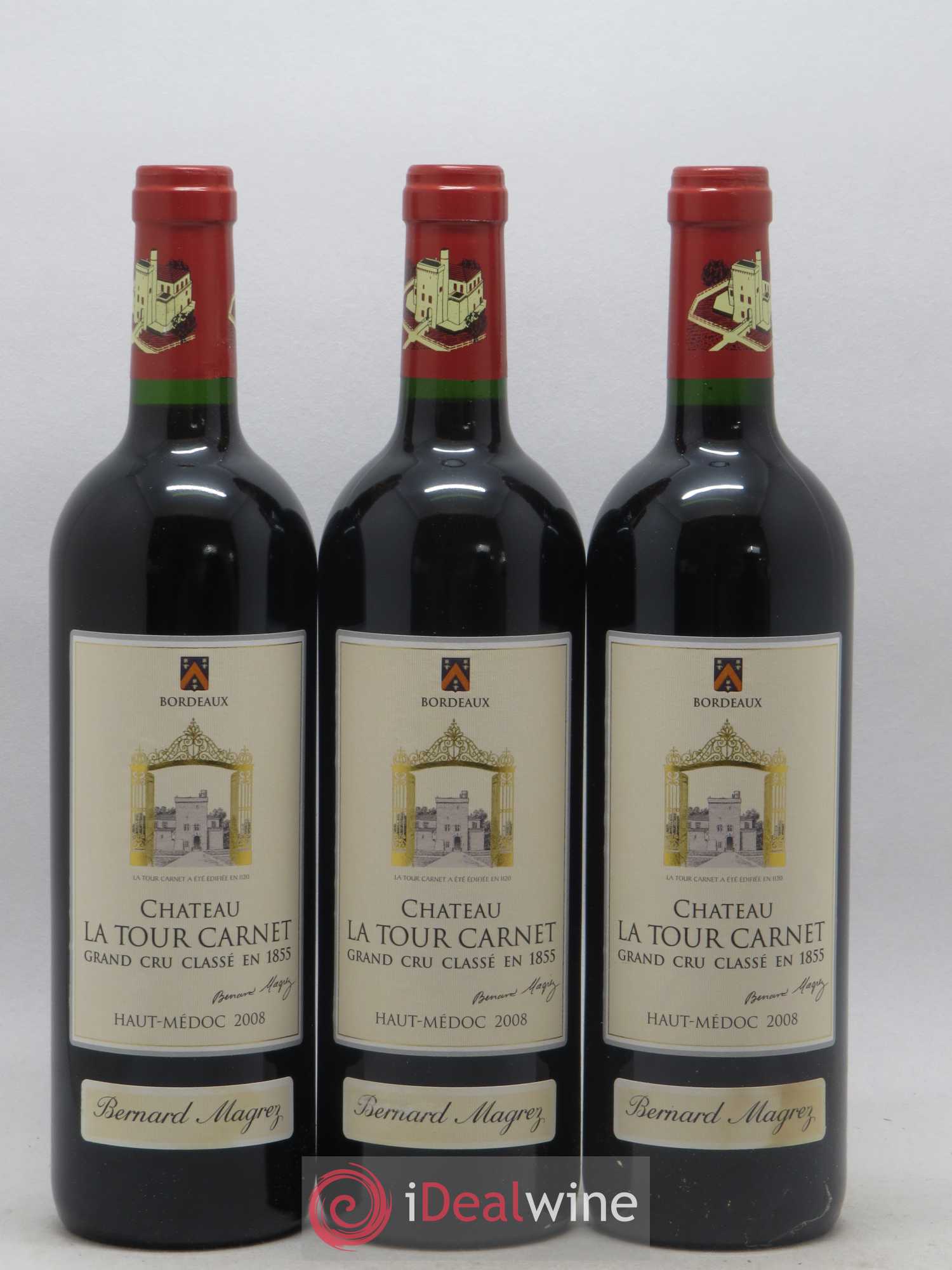 Château la Tour Carnet 4ème Grand Cru Classé 2008 - Lot de 6 bouteilles - 2