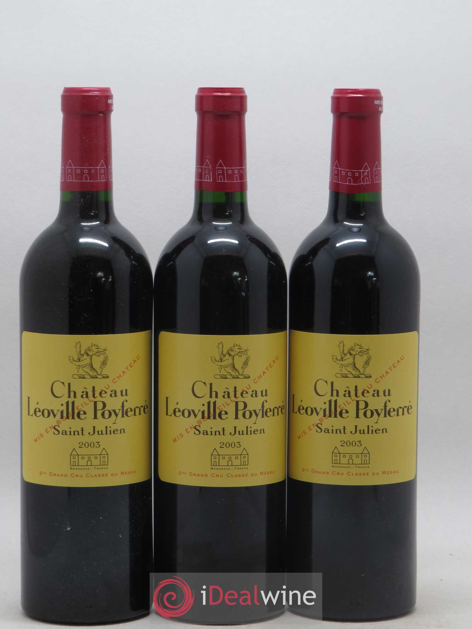 Château Léoville Poyferré 2ème Grand Cru Classé 2003 - Lot de 6 bouteilles - 1