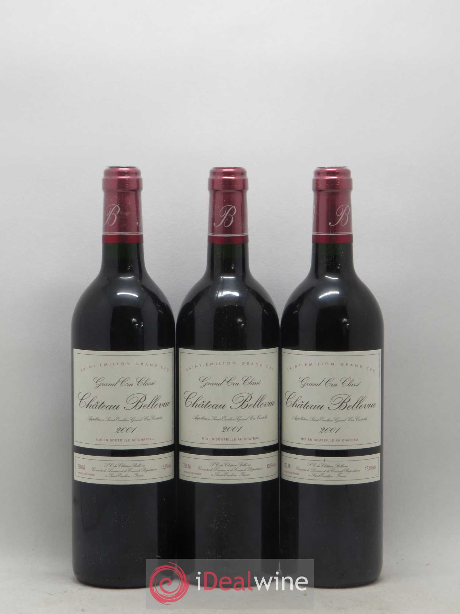 Château Bellevue Grand Cru Classé 2001 - Lot de 6 bouteilles - 1